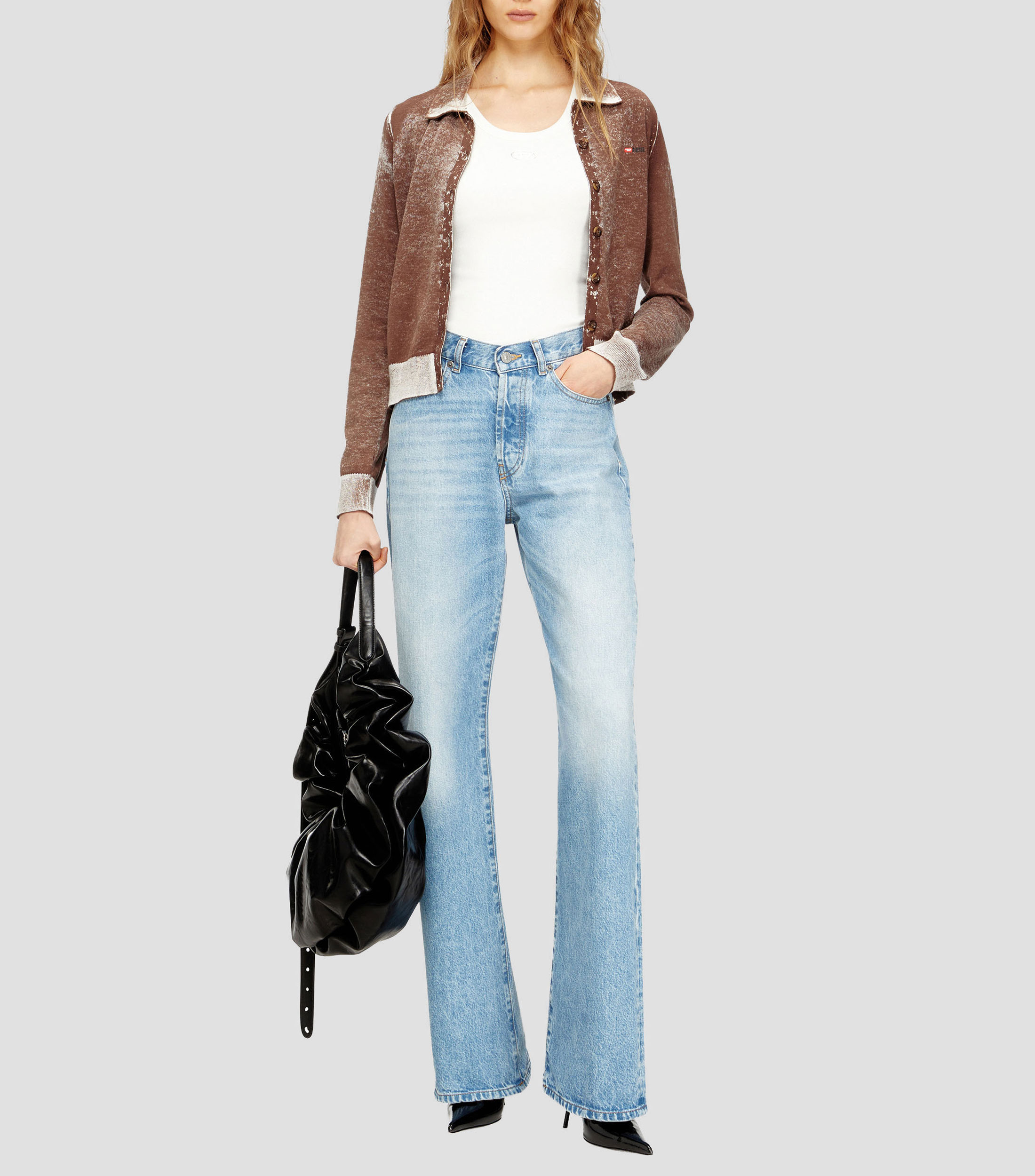 Blusa lisa sin mangas Mujer