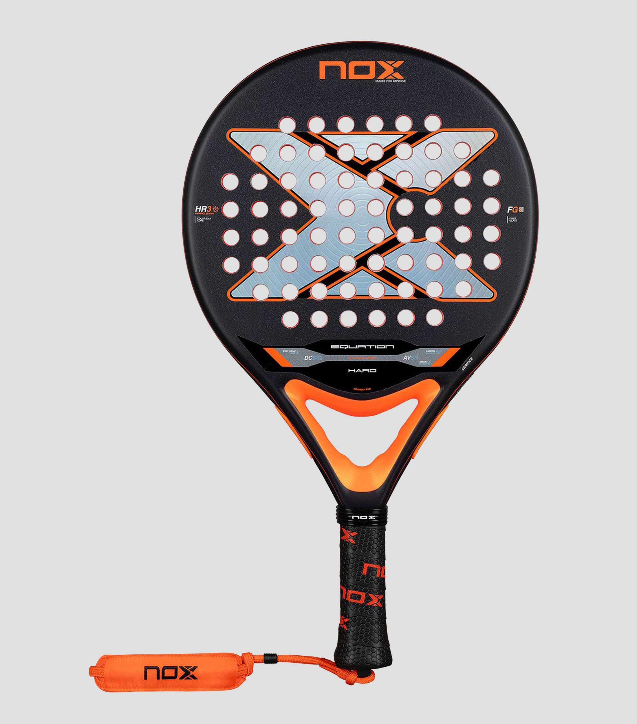 Pala EQUATION para pádel negro y naranja