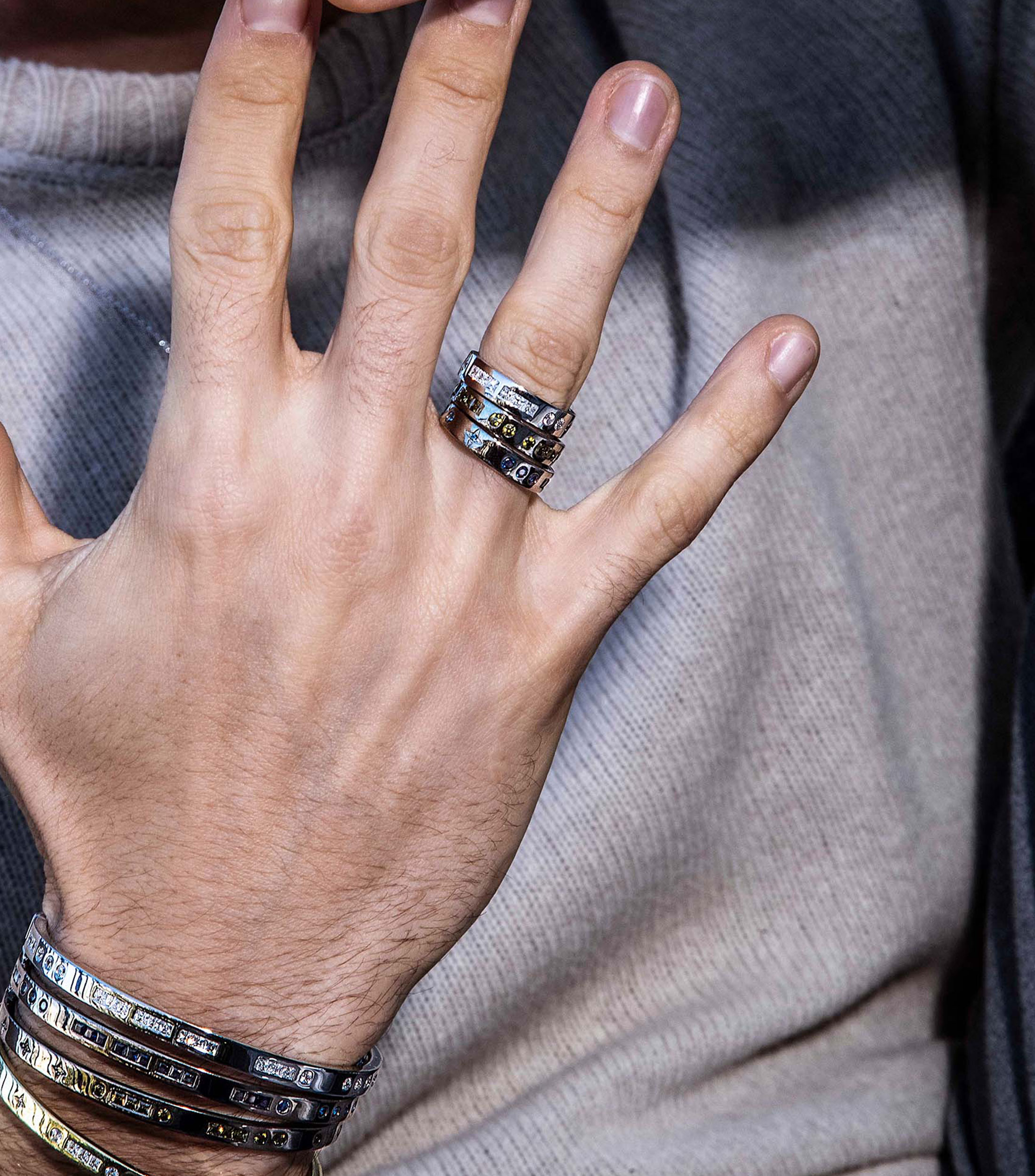 Anillo en plata .925 zirconia cúbica Hombre