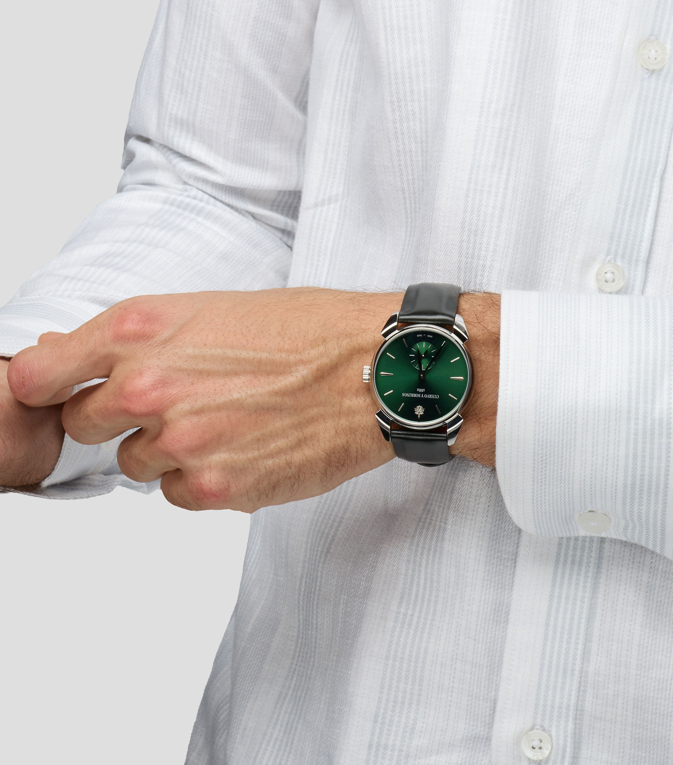 Reloj para Hombre Historiador Asturias Pequeños Segundos casual, plateado