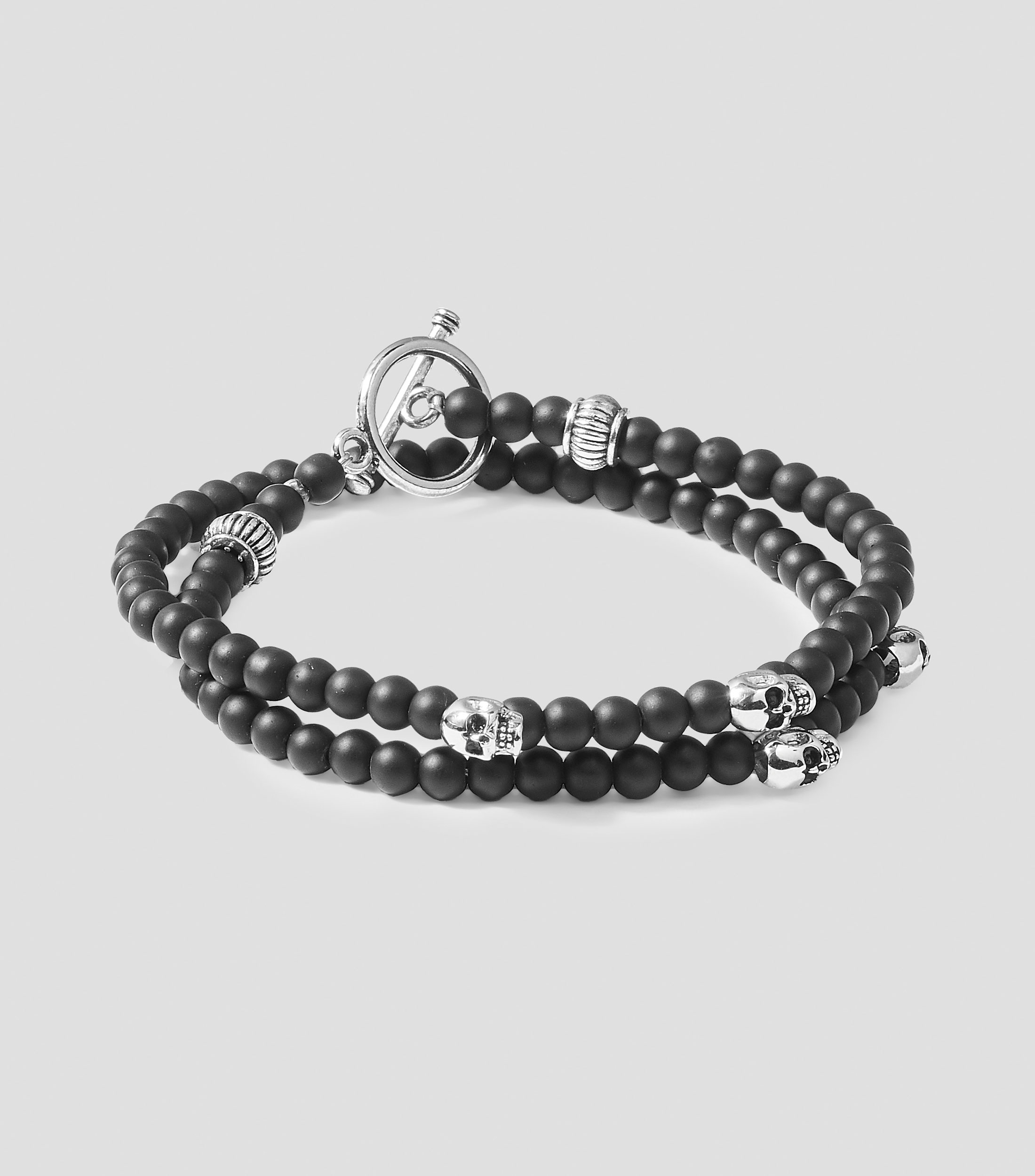 Pulsera con cuatro cráneos pequeños Hombre