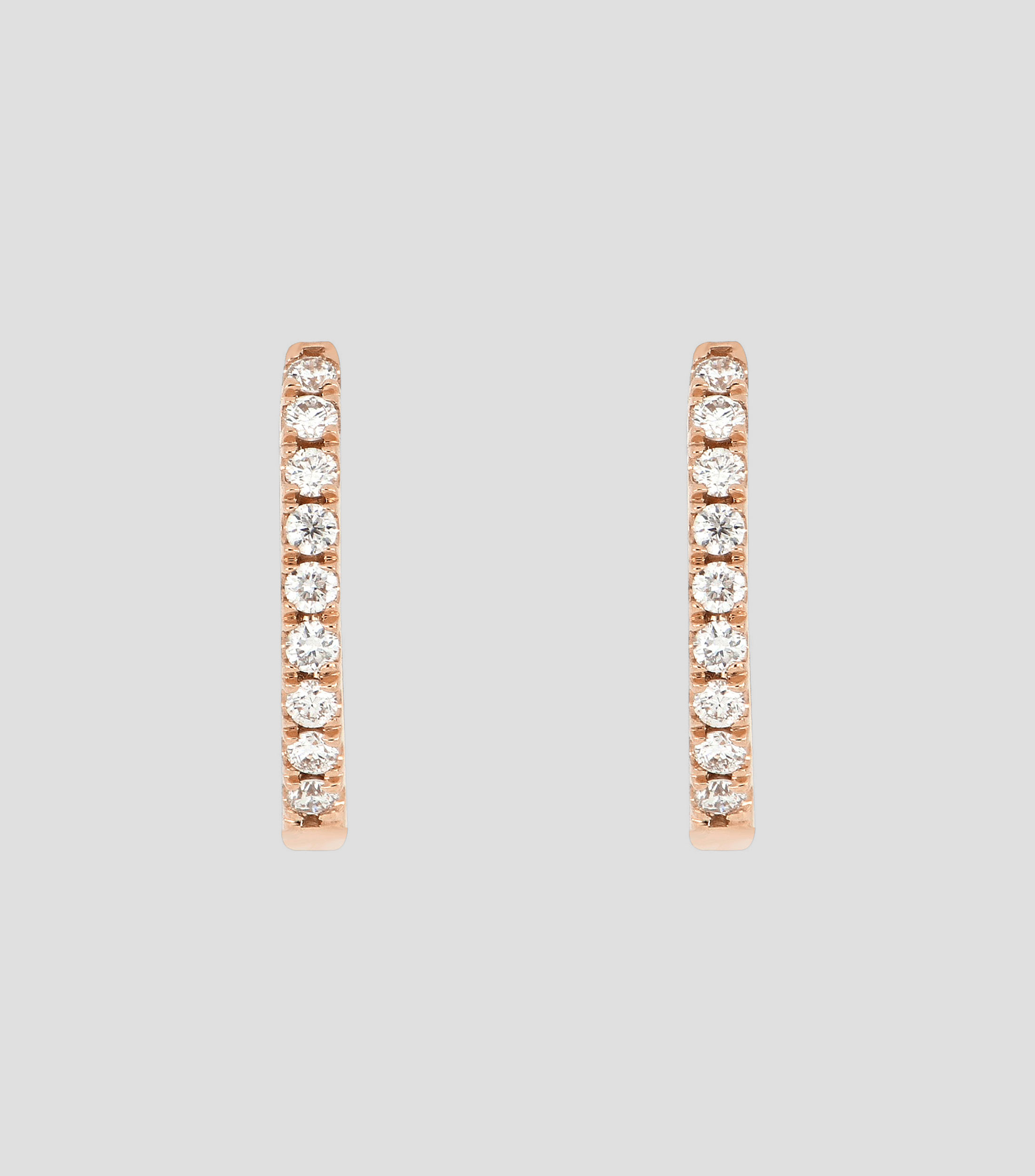 Aretes en oro rosa de 18 Kts con diamantes Myst Mujer
