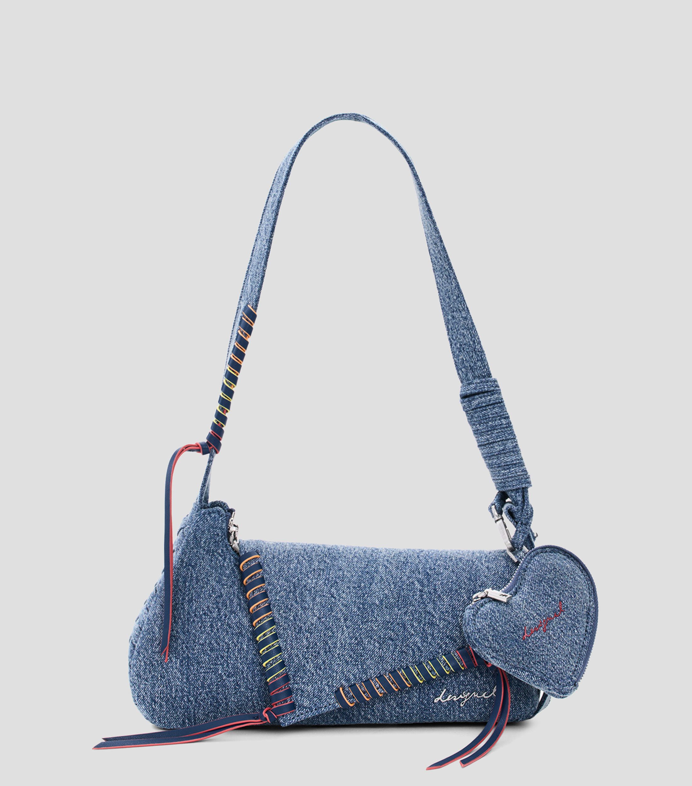Bolsa denim bordada Mujer