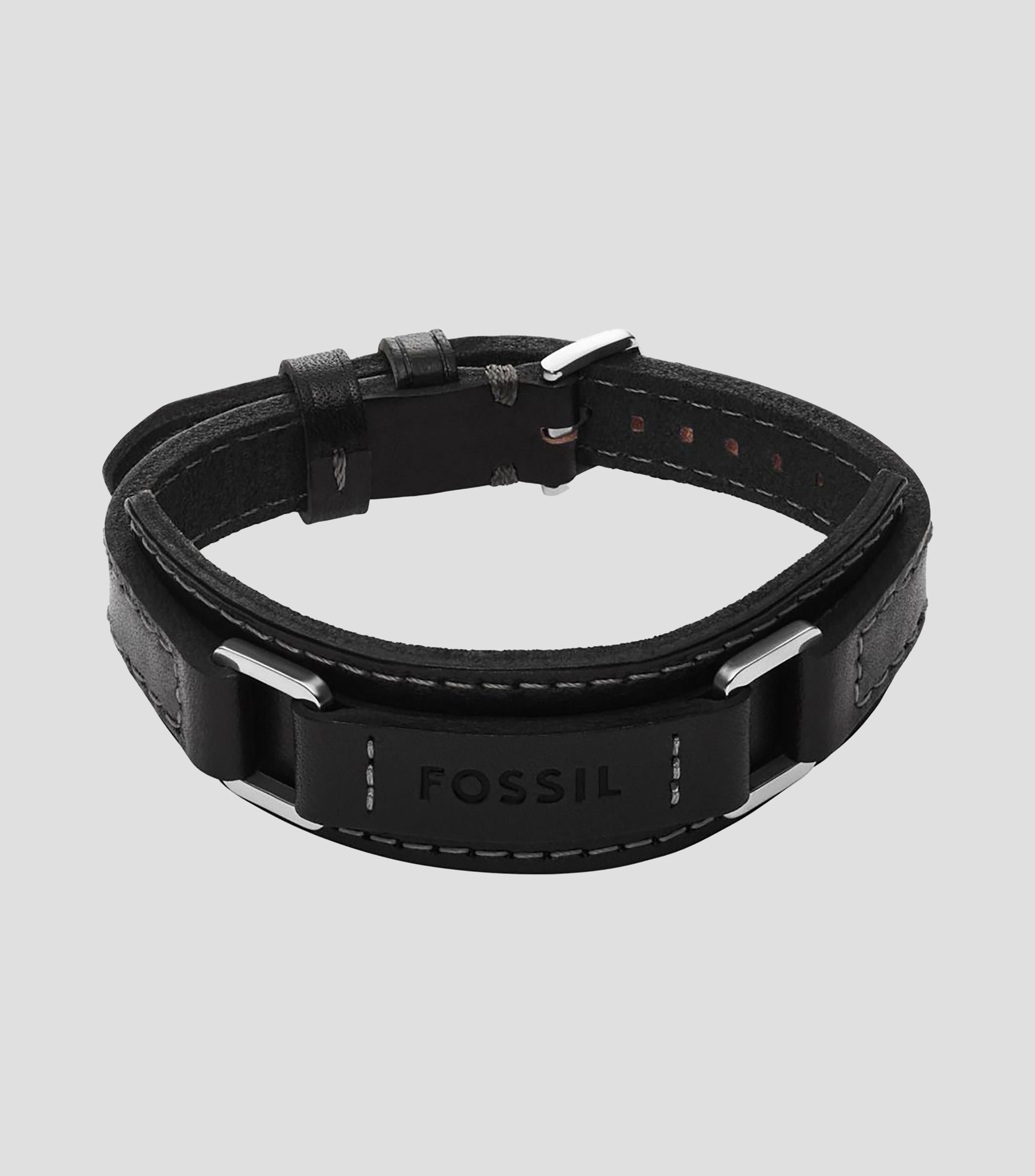 Pulsera en piel con hebilla Hombre