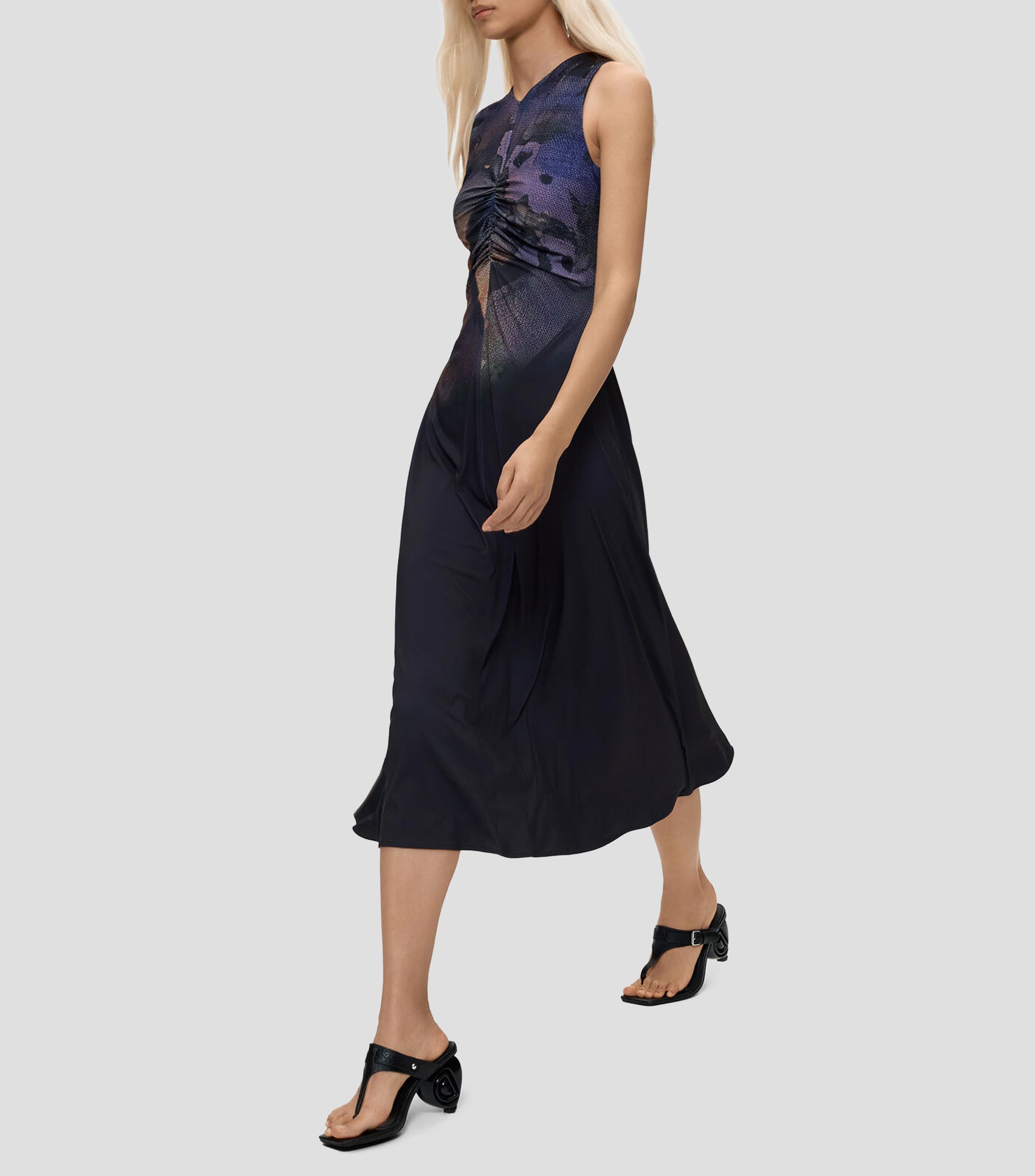 Vestido midi fantasía Mujer