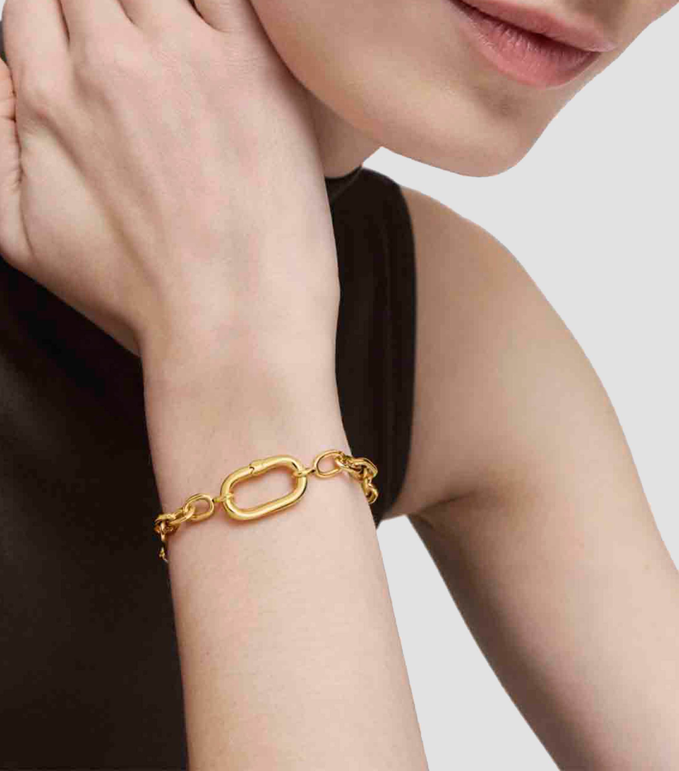 Pulsera en plata Hold Oval Unisex