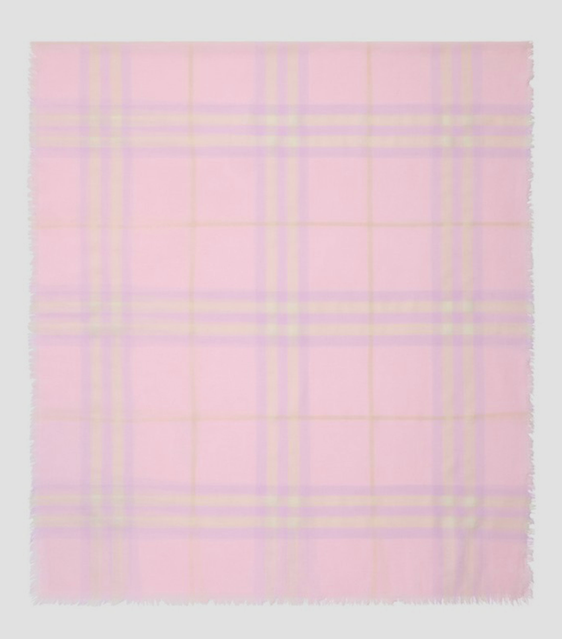 Pañuelo ancho en lana Check Mujer
