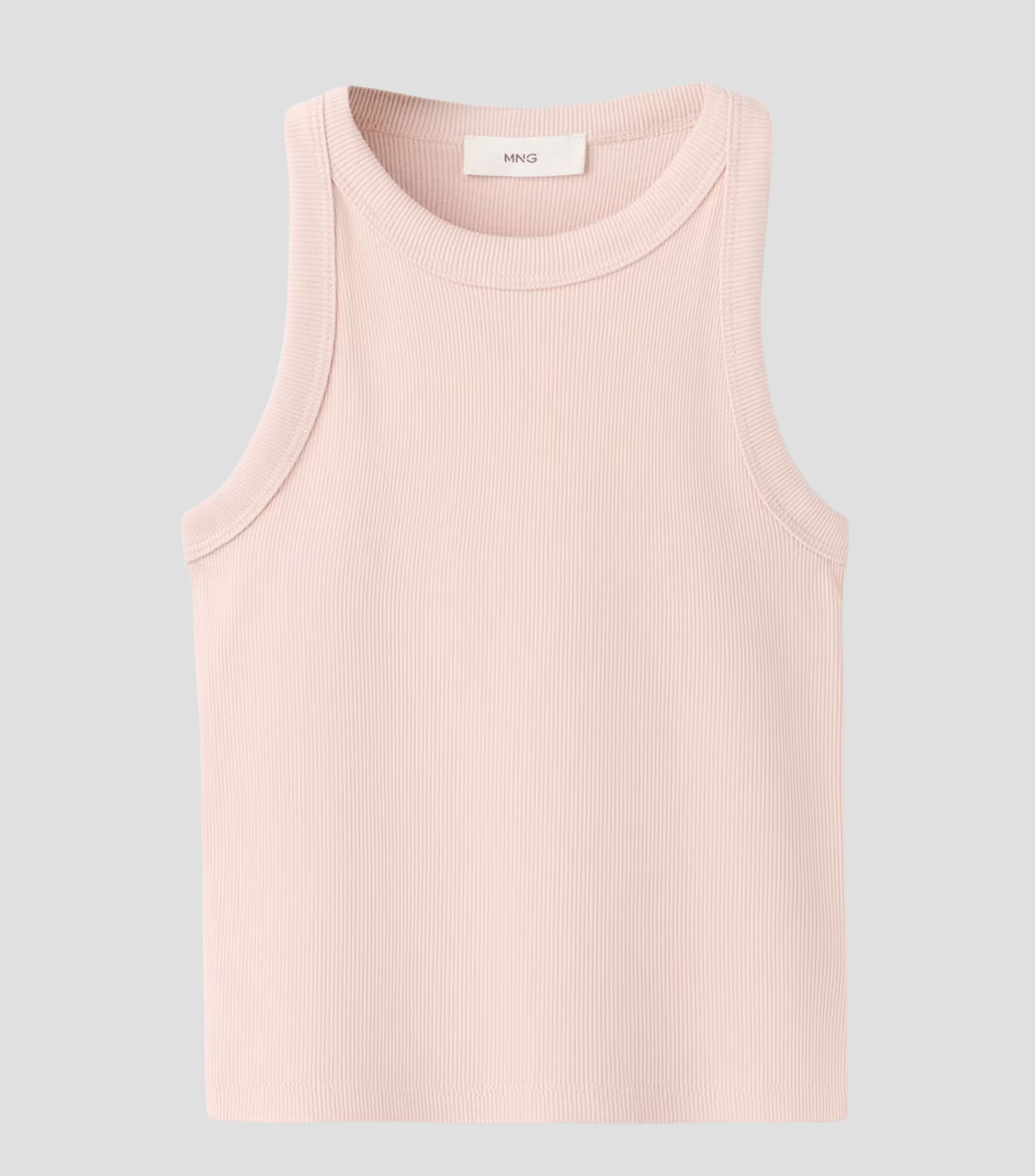 Playera cuello redondo sin mangas lisa Niña