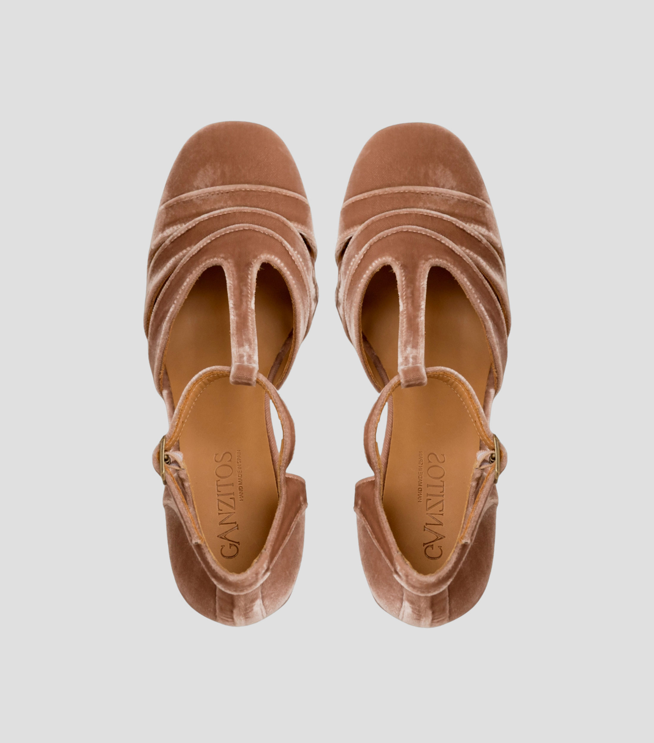 Zapatos casuales de tacón mediano ancho en piel Aitana Mujer