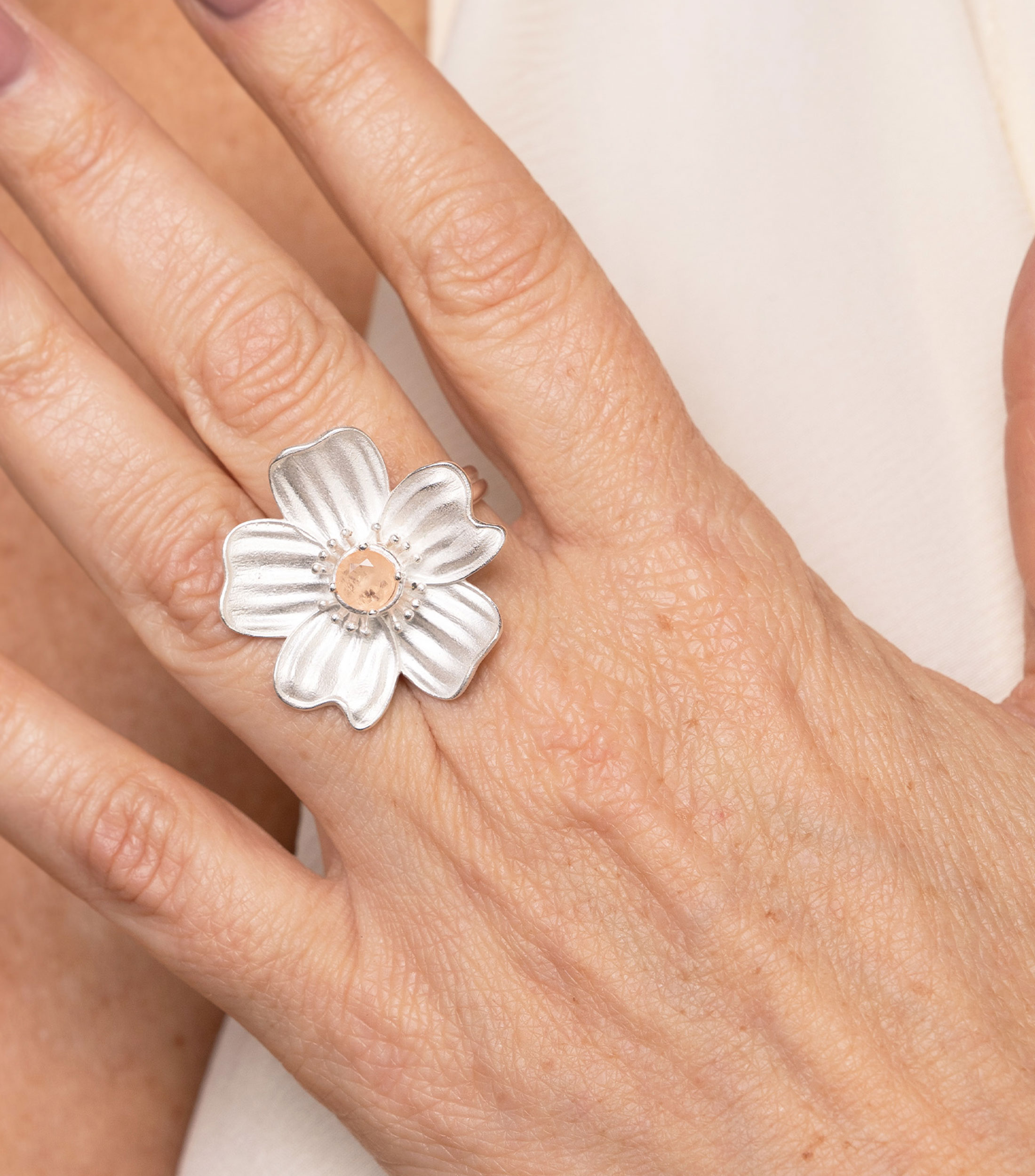 Anillo en plata .925 Flor Mujer