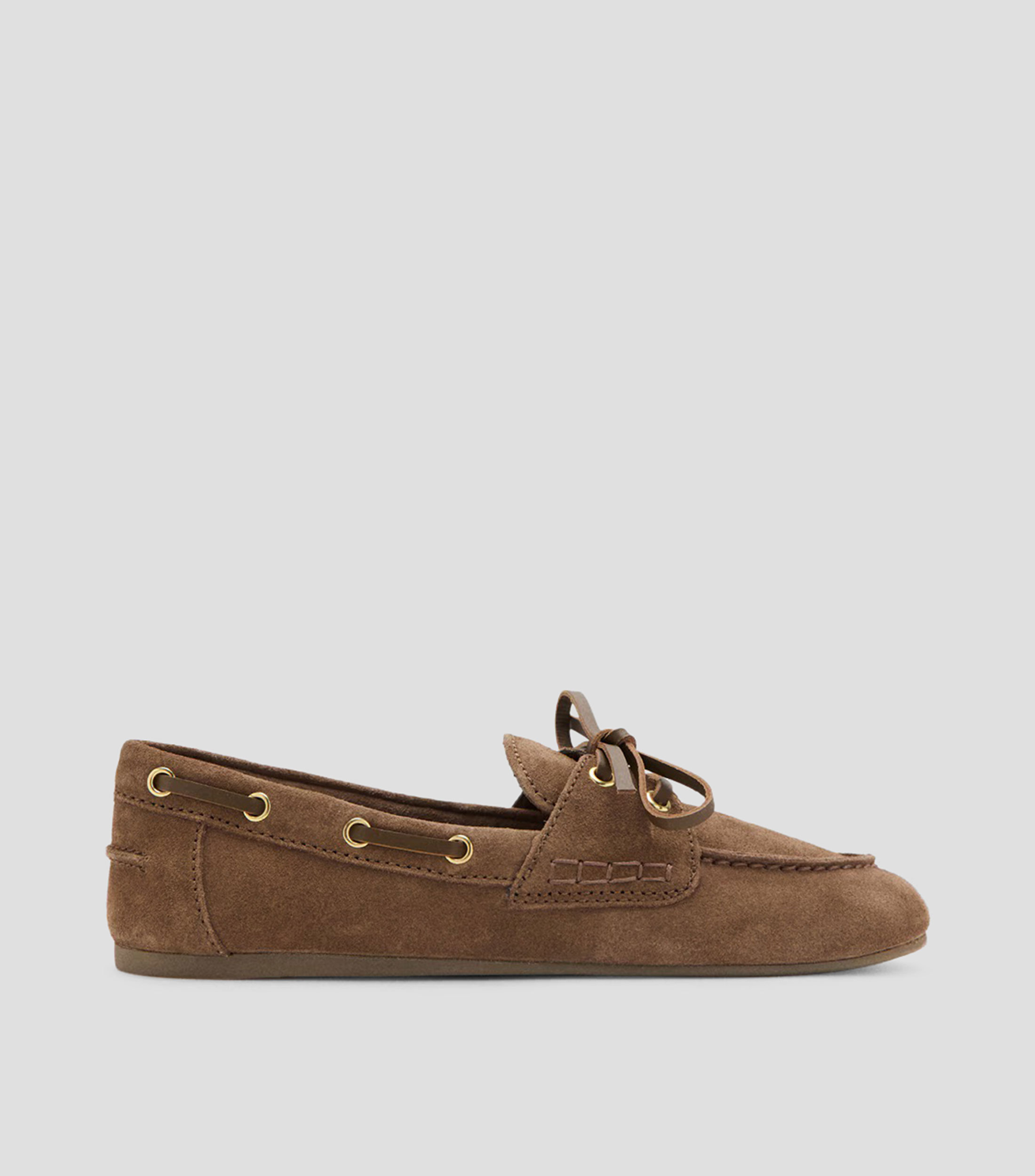 Mocasines en piel con lazo Mujer