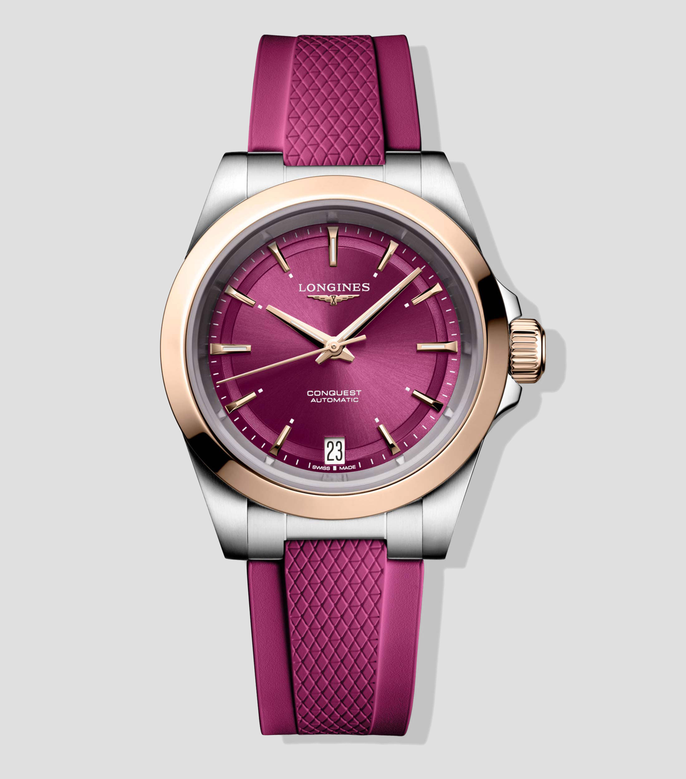 Reloj para mujer Conquest De Vestir, Plateada, Oro rosa