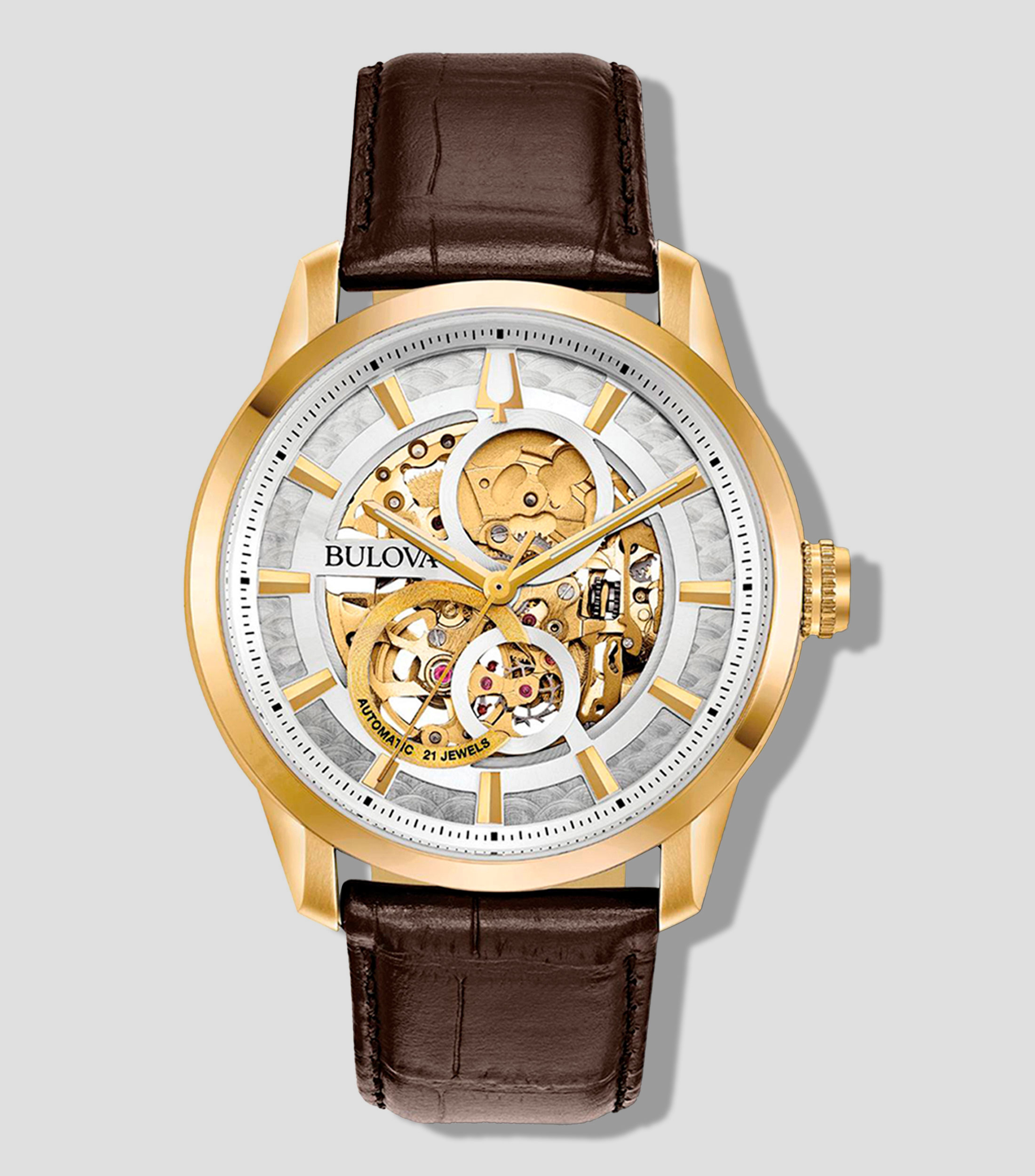 Reloj para Hombre Sutton Casual, Dorado, Café