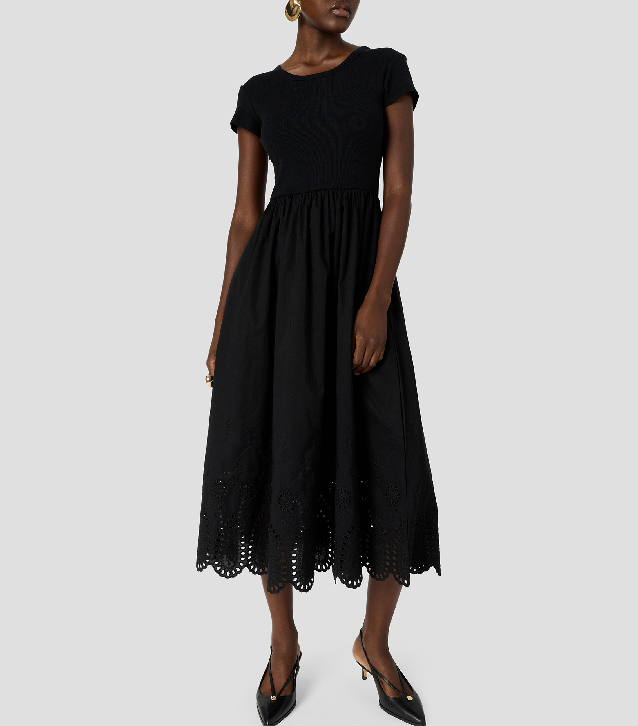 Vestido largo liso Mujer