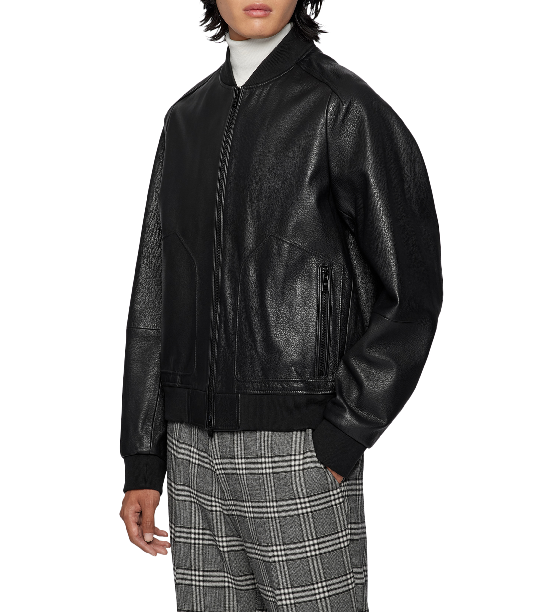 Boss Chamarra BOSS bomber Regular Fit de piel de cordero Hombre - El  Palacio de Hierro