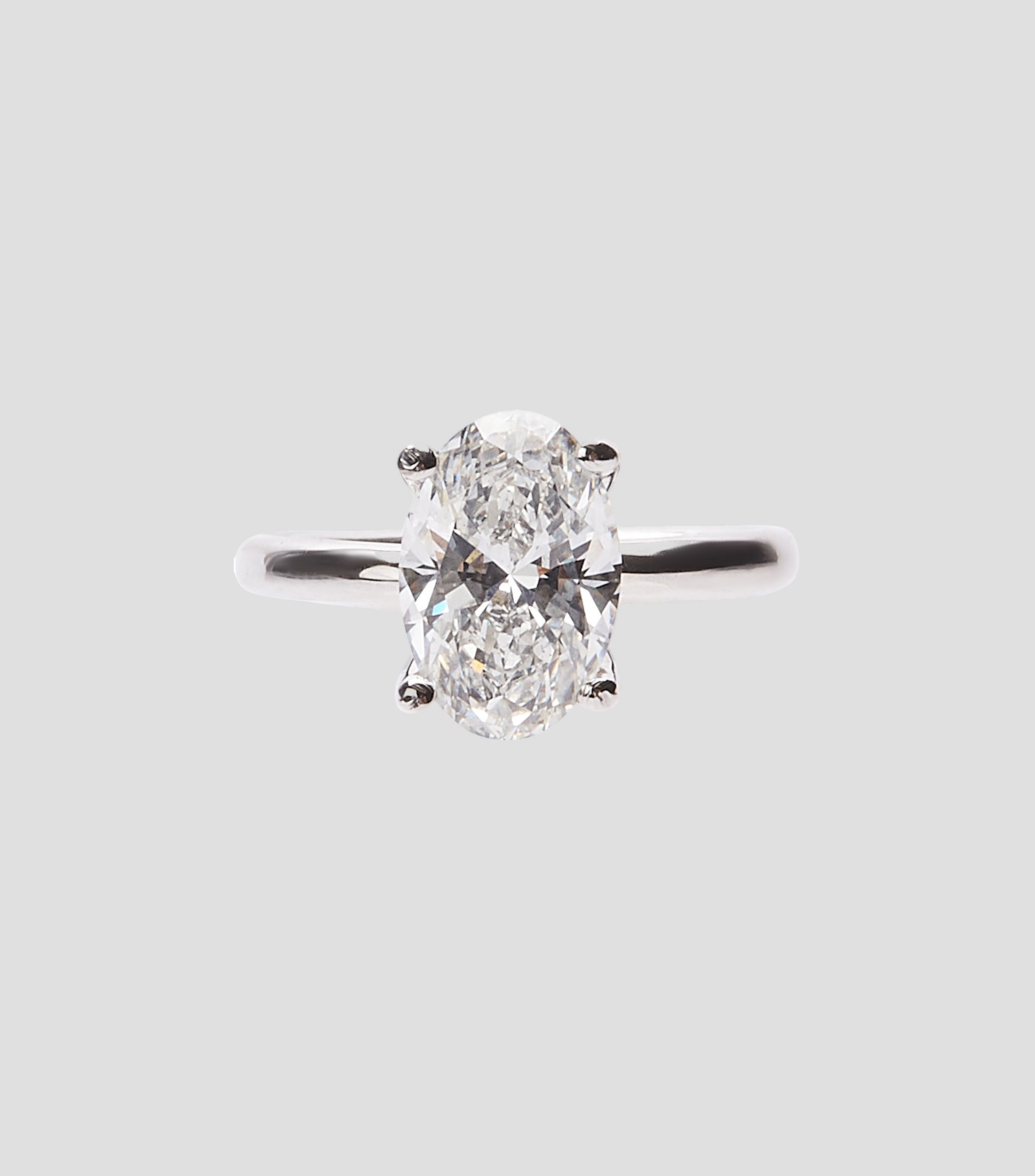 Anillo solitario en oro blanco de 14 kilates con diamante Mujer