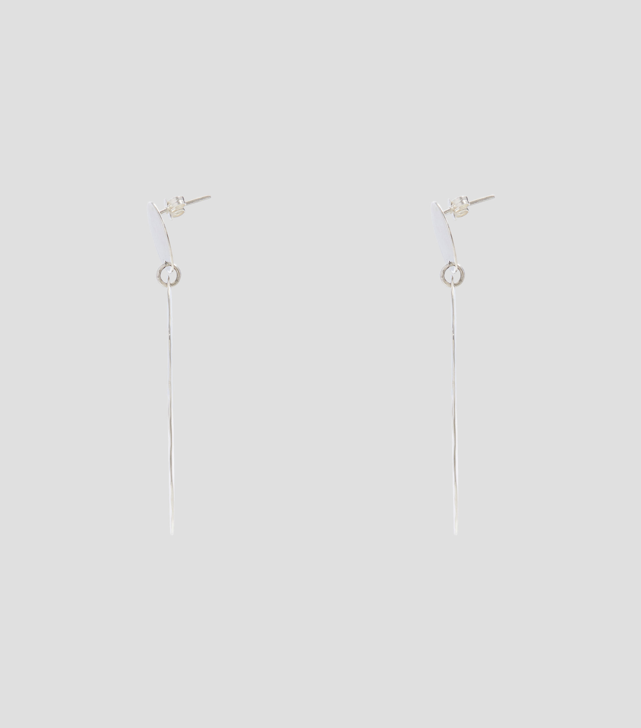 Aretes circulo y ovalo en plata .925 Mujer