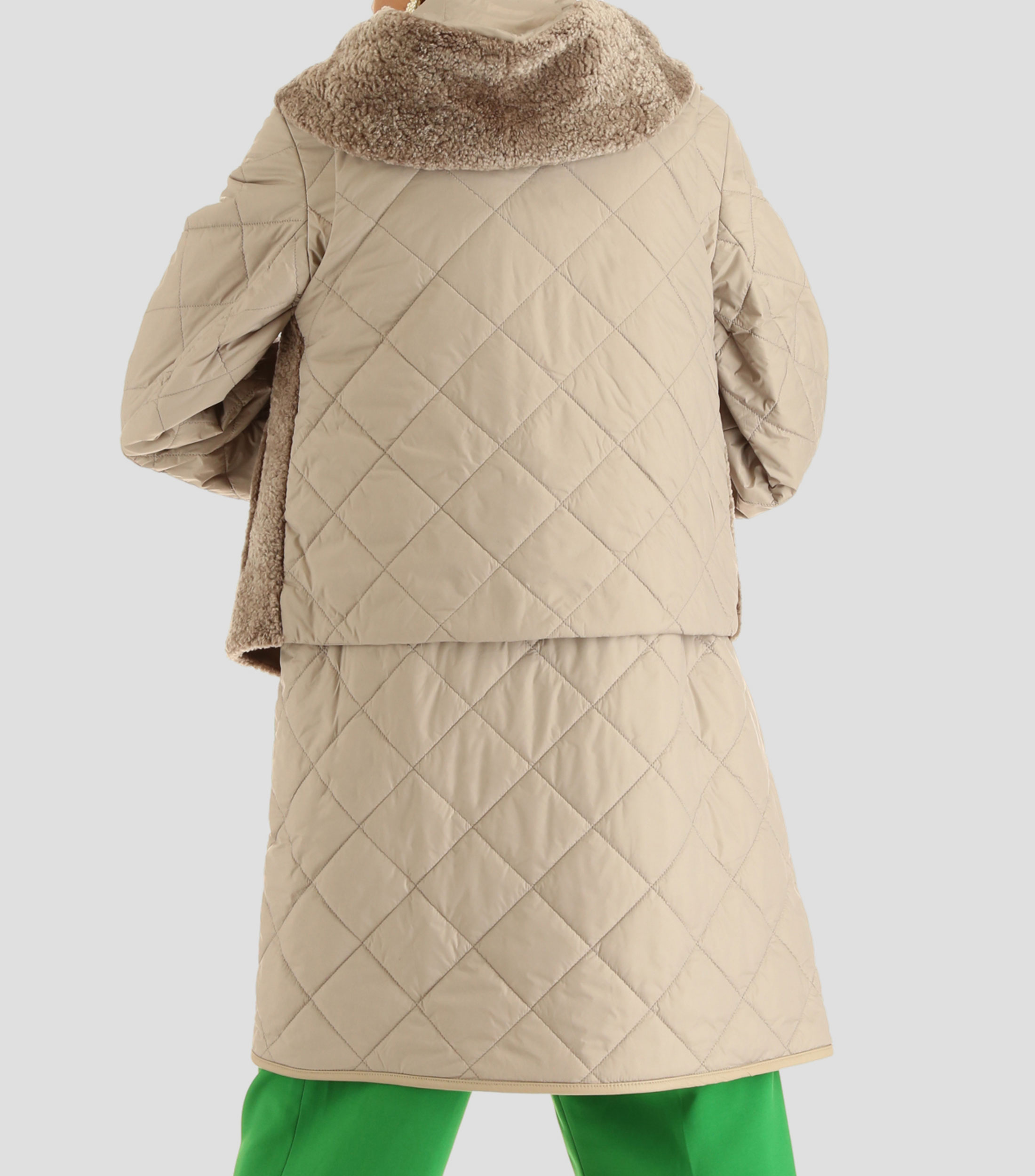 Abrigo Puffer midi con cierre Mujer
