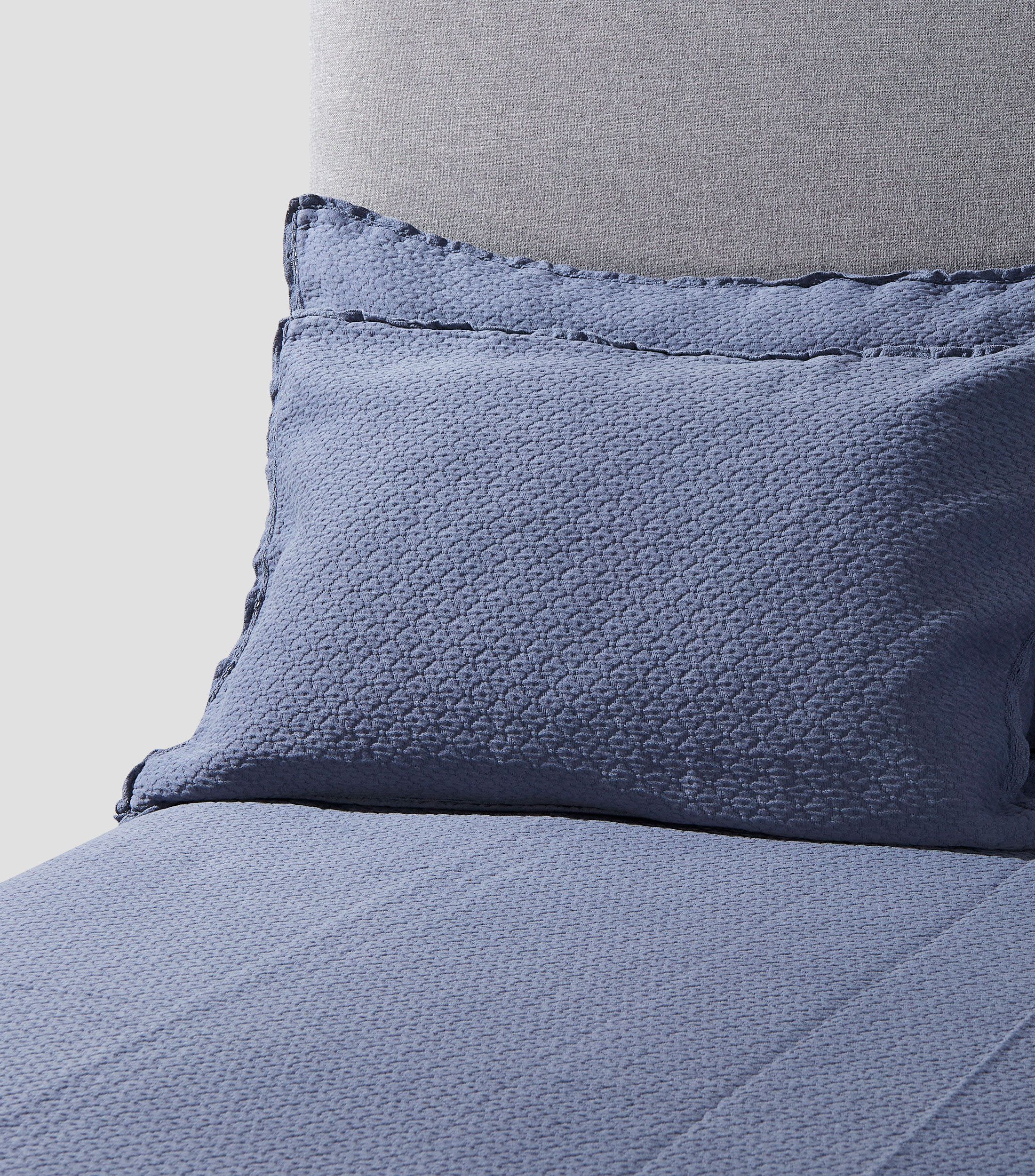 Funda para almohada King Size en algodón azul