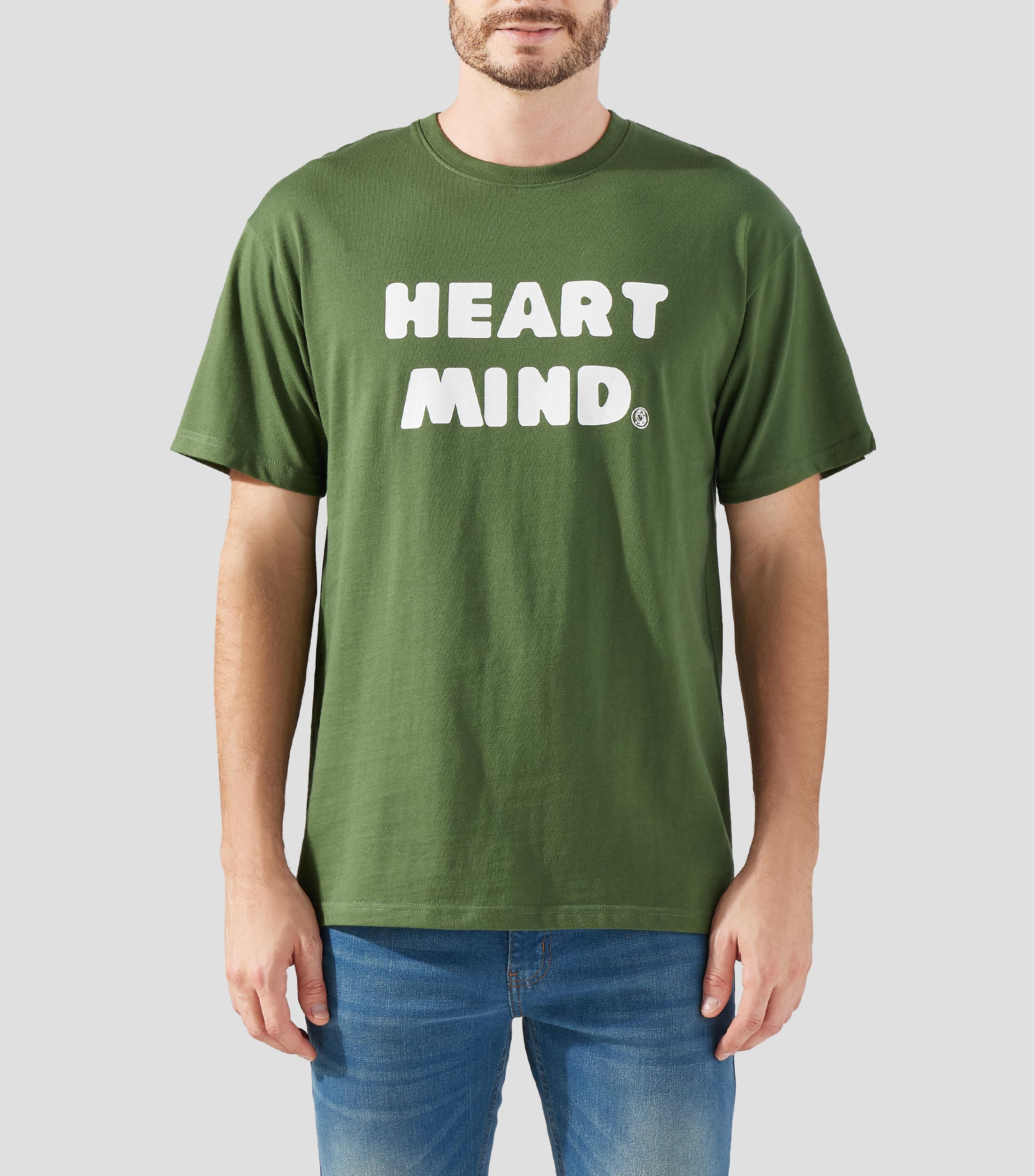 Playera cuello redondo manga corta Heart con estampado Hombre