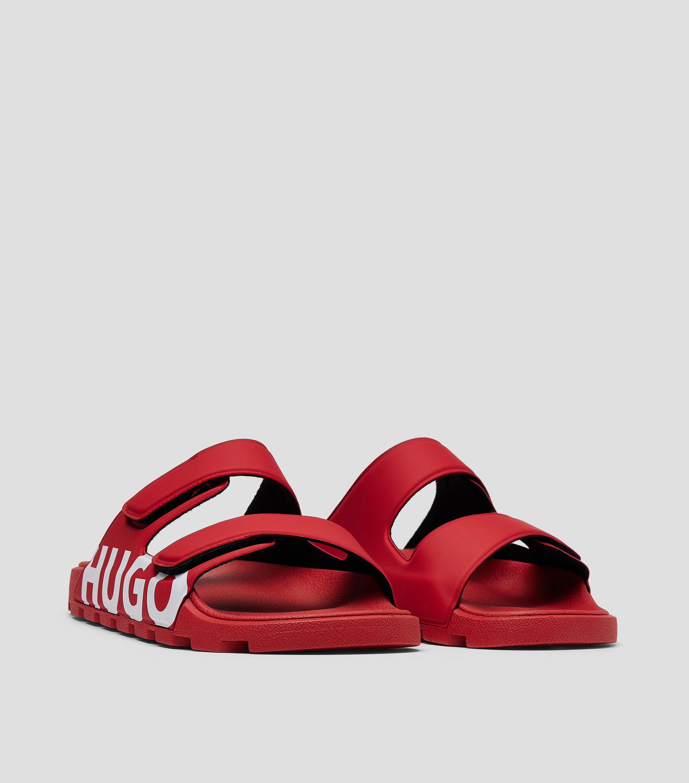 Sandalias con logo y dos tiras de cierre por contacto Hombre