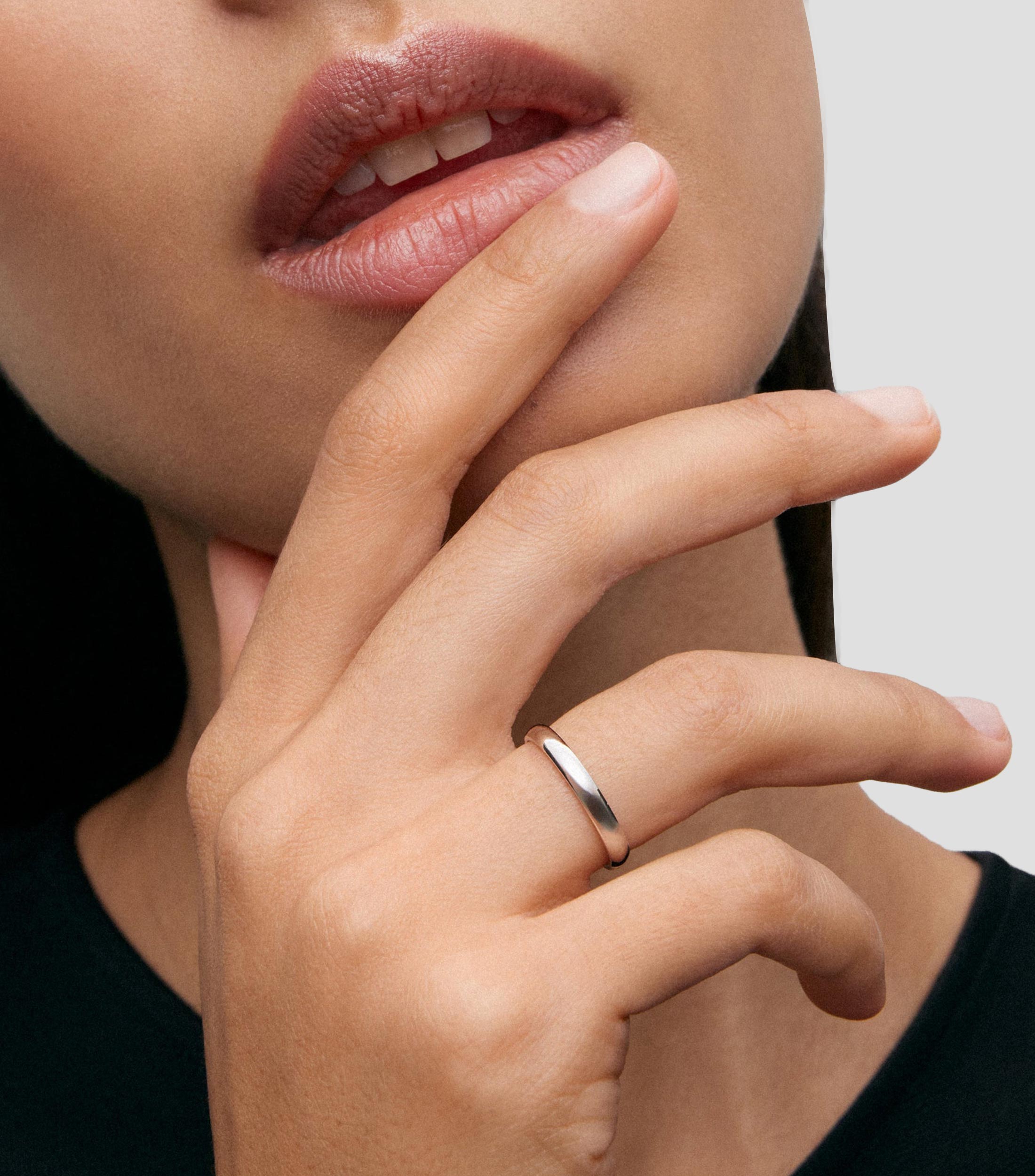 Anillo Solitario en Platino Unisex