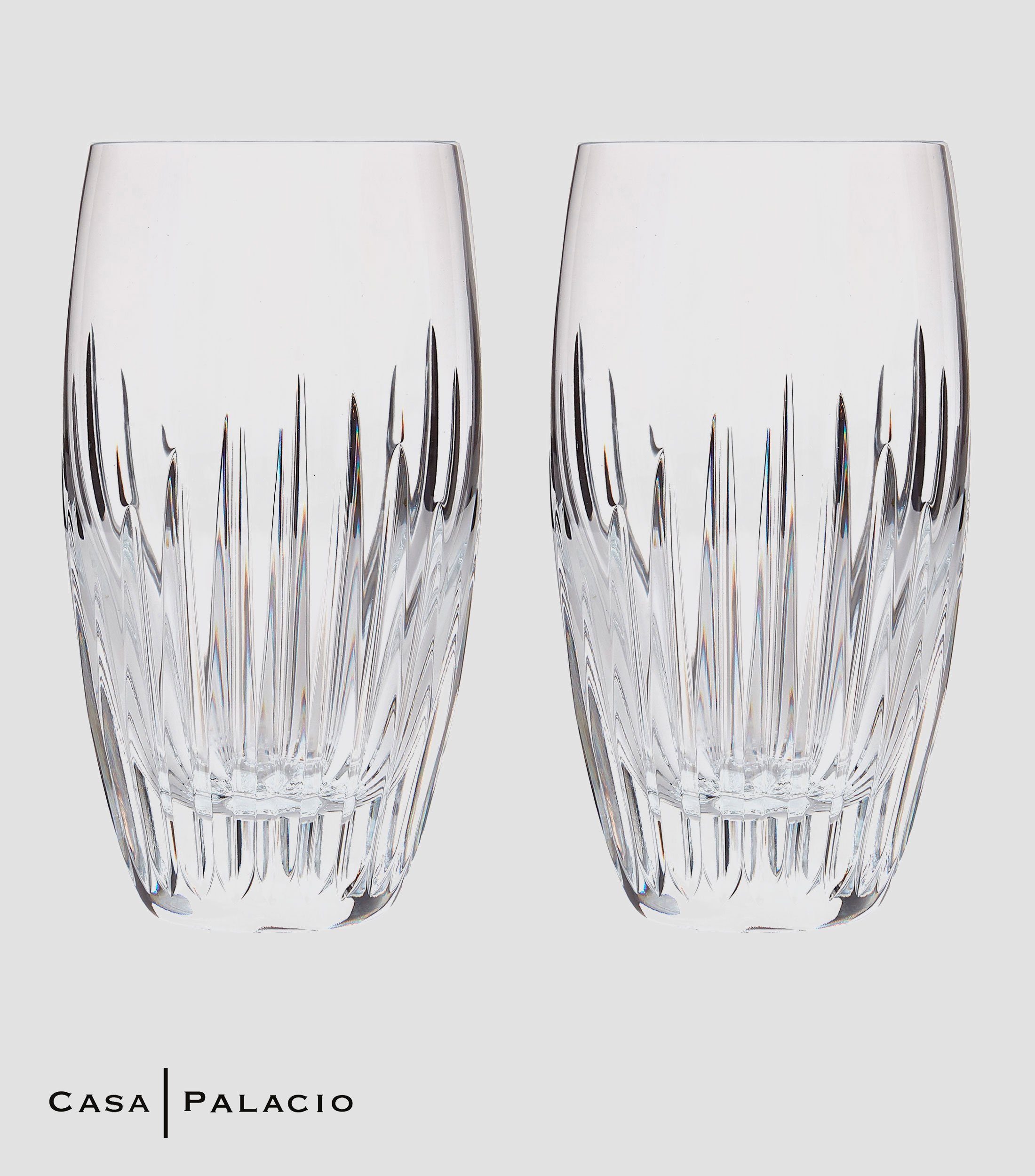 Set de 2 vasos Massena en cristal