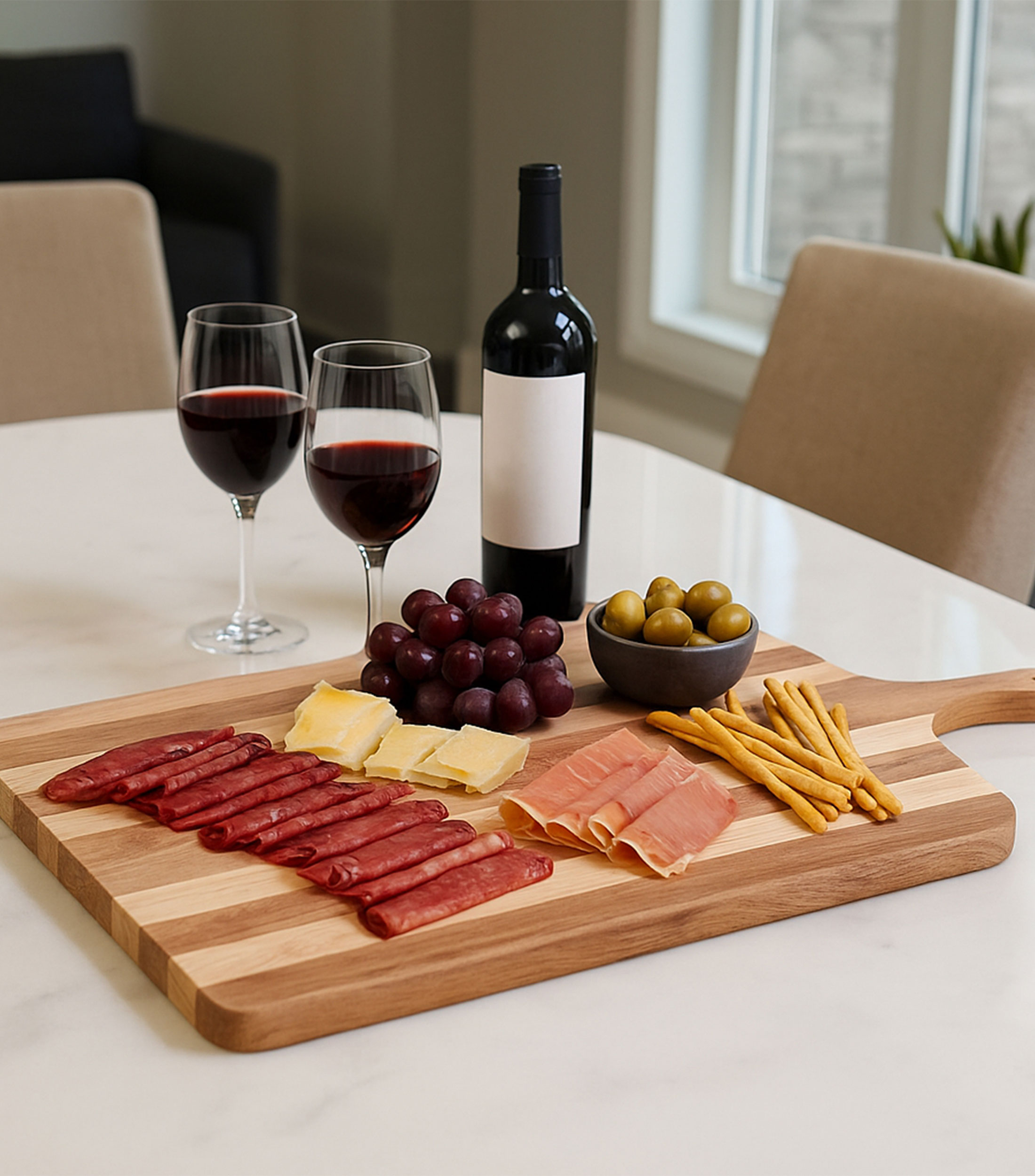 Tabla para Quesos Rectangular en Madera