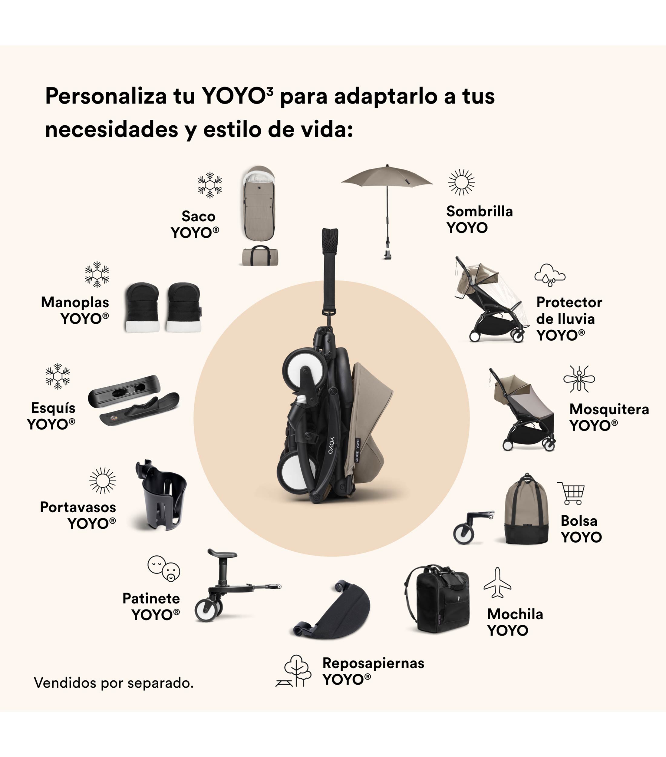 Carriola YOYO3 Blanca