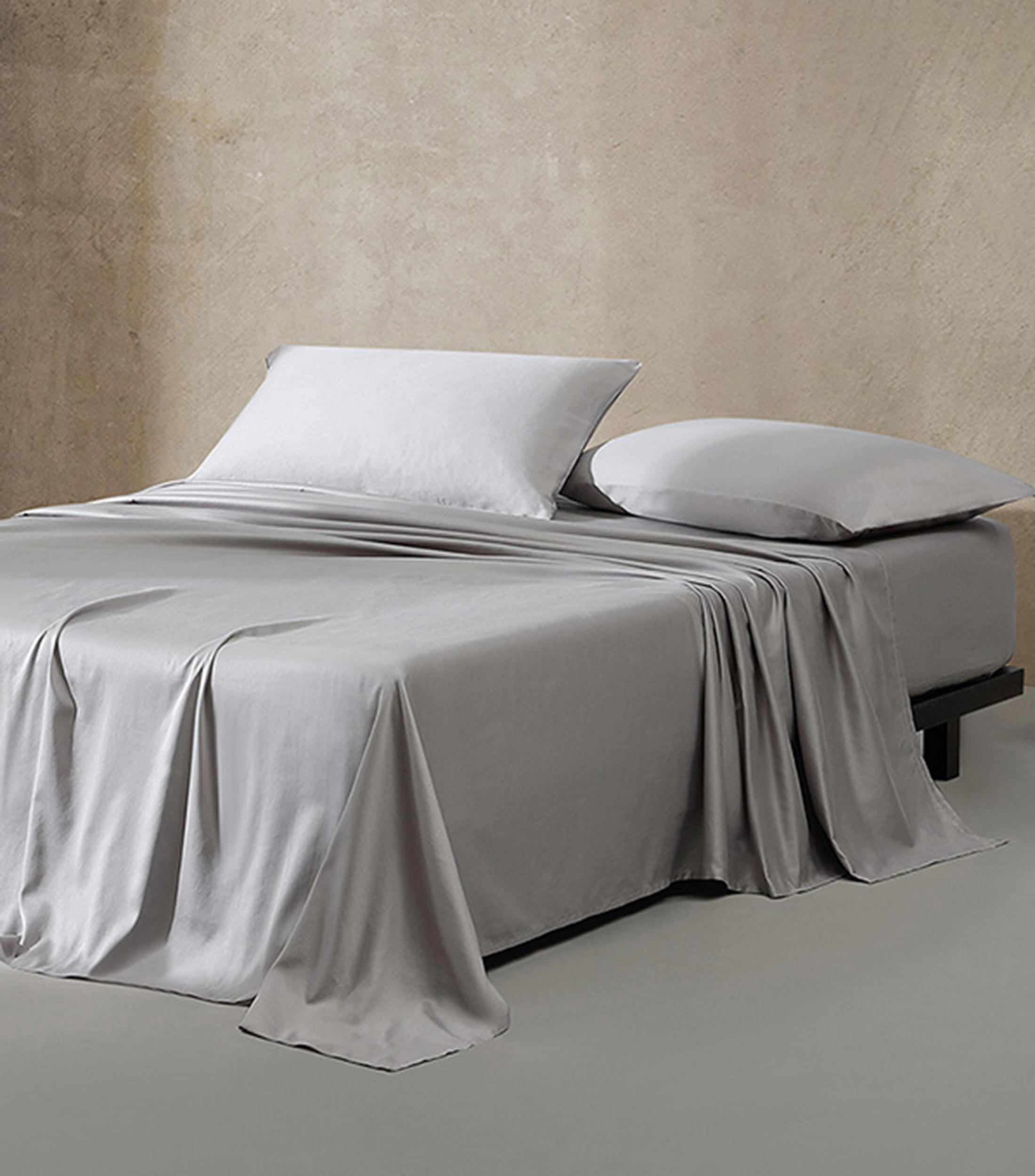 Juego de Sabanas Queen Size de Algodon Pearl Edge Grises
