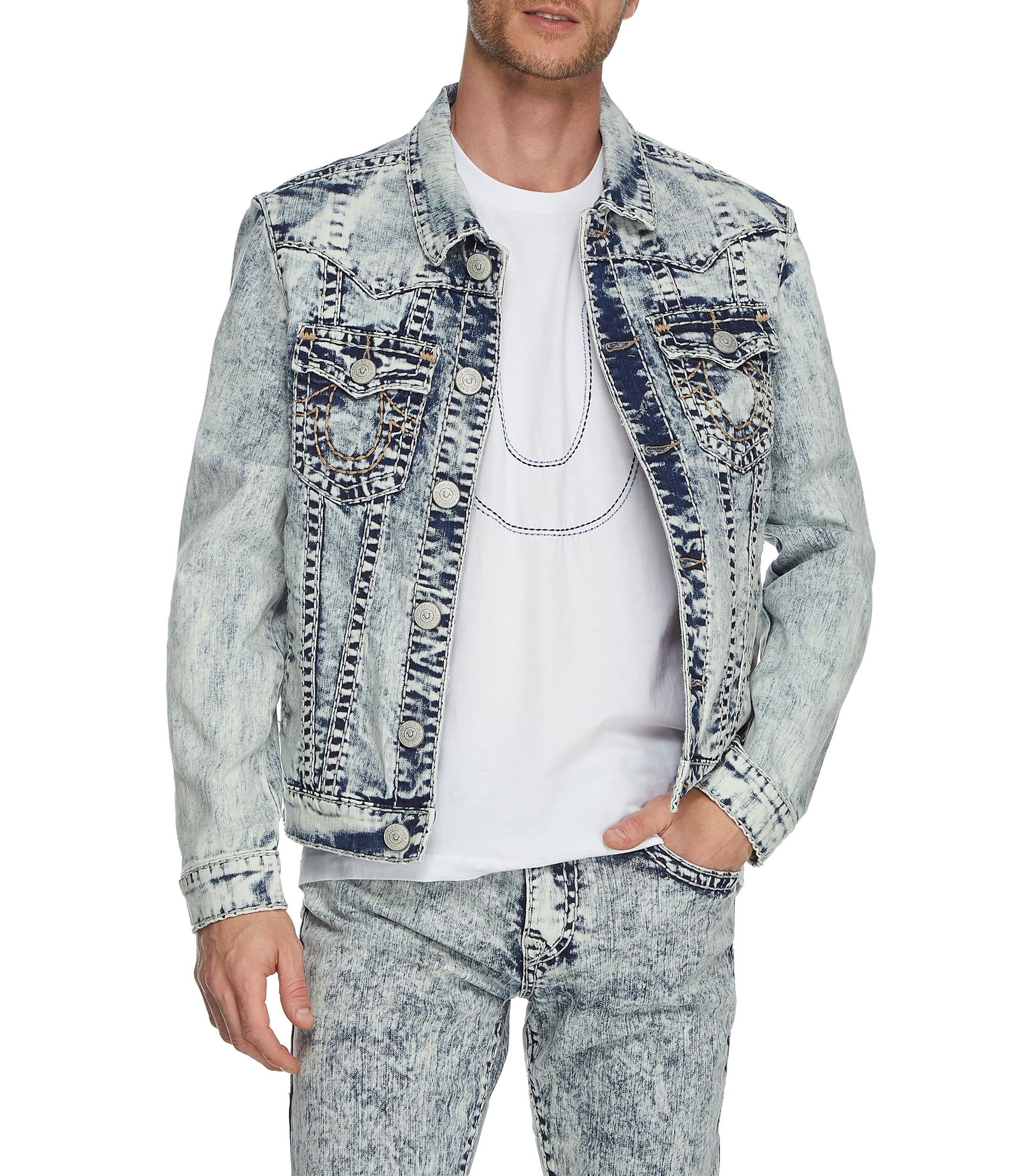 Chamarras true 2025 religion para hombre