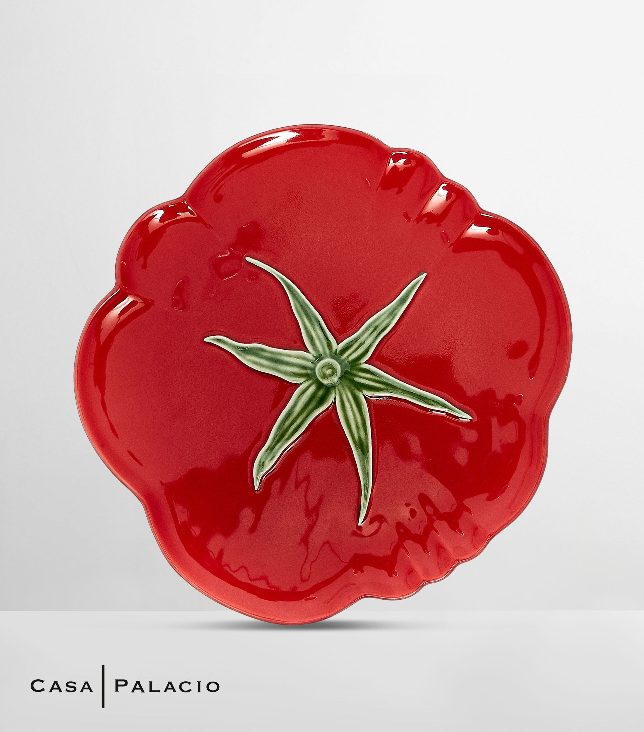 Plato para pizza Tomate en porcelana