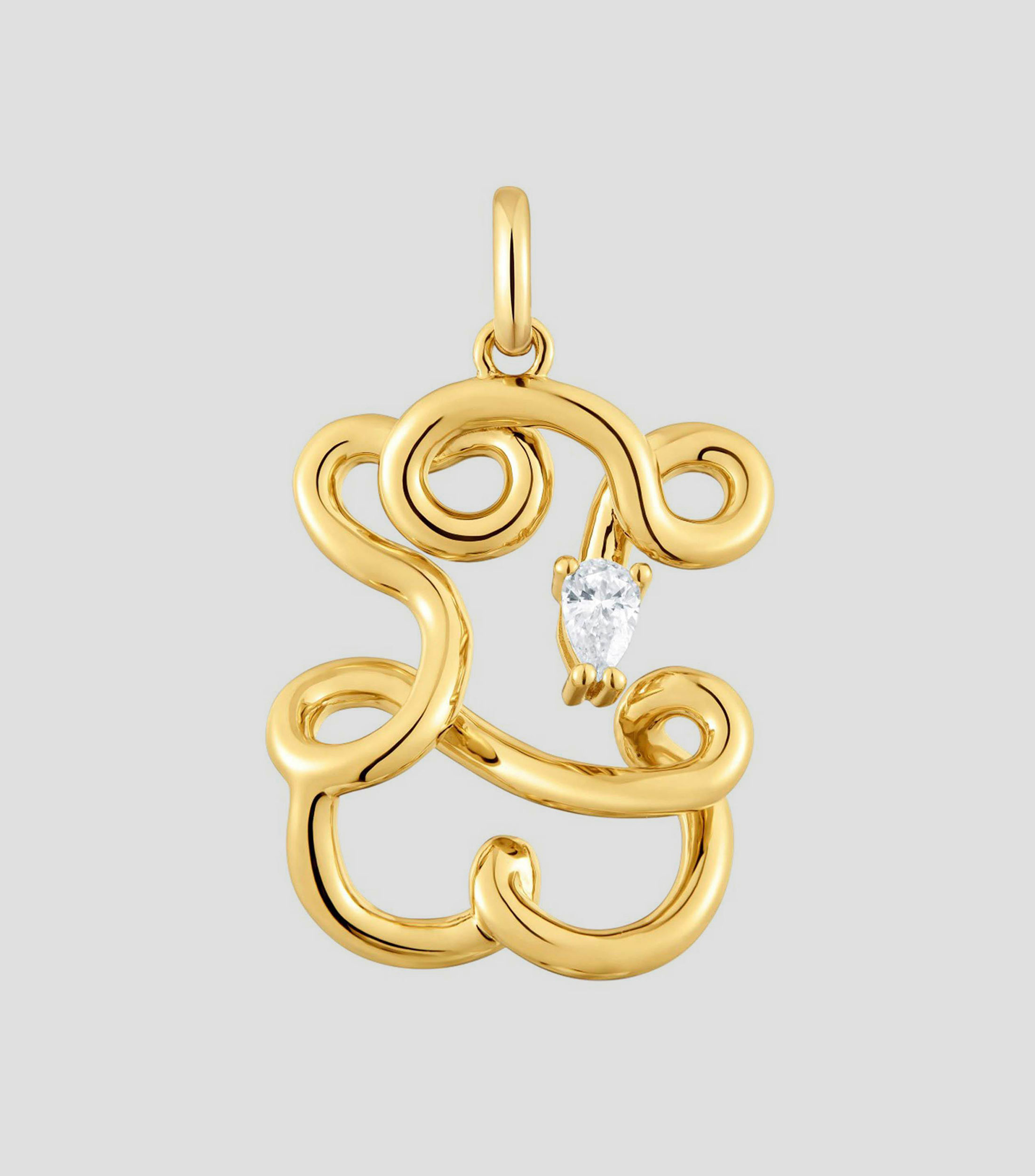 Dije oso en plata .925 Lio LGD con diamantes Mujer