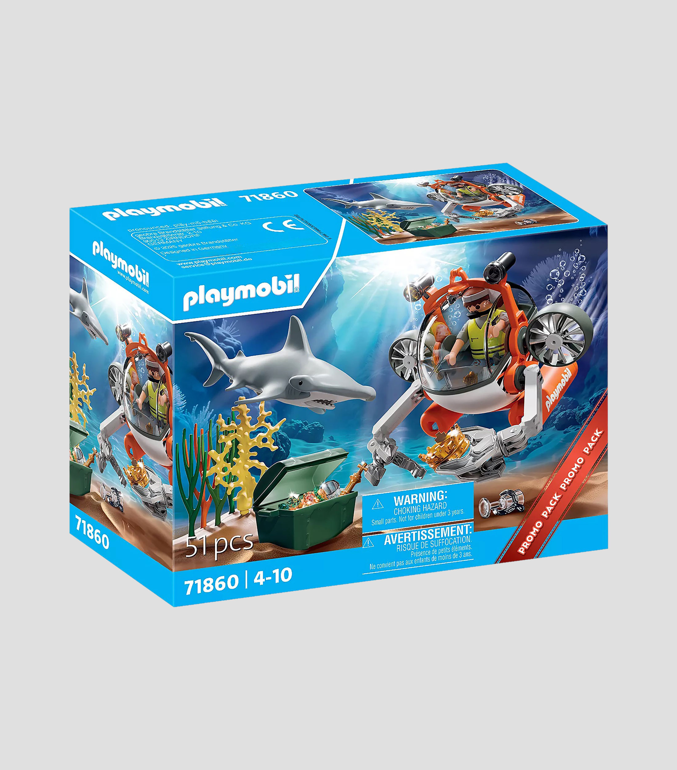 Playset Búsqueda del tesoro con submarino