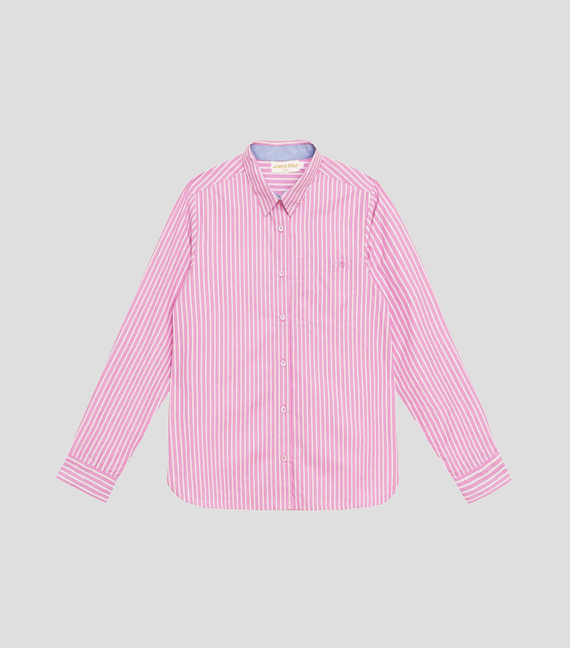 Camisa con rayas manga larga Mujer