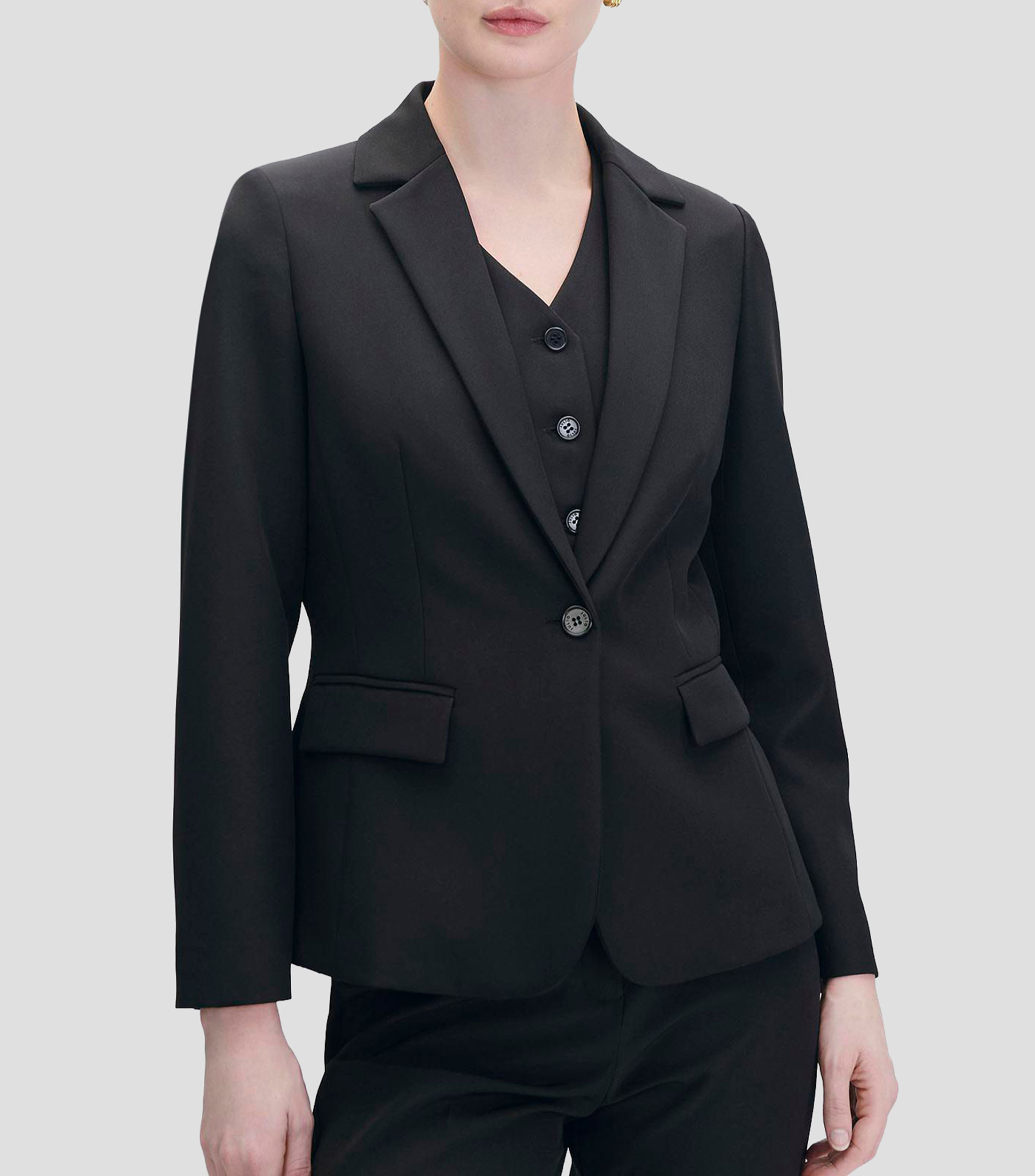Blazer pinzas y hombreras Mujer