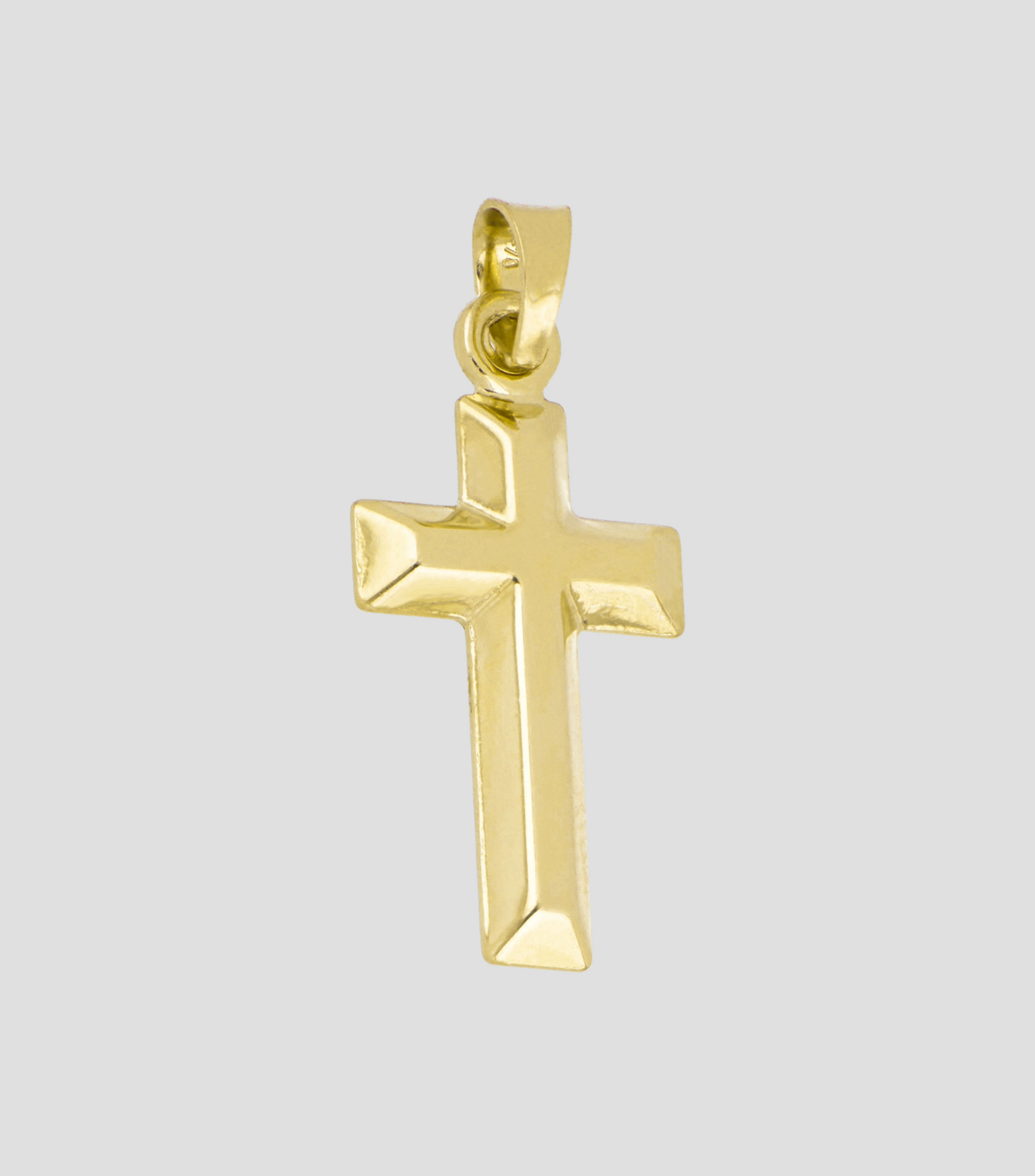 Dije cruz en oro de 14 kilates Dinasti Unisex