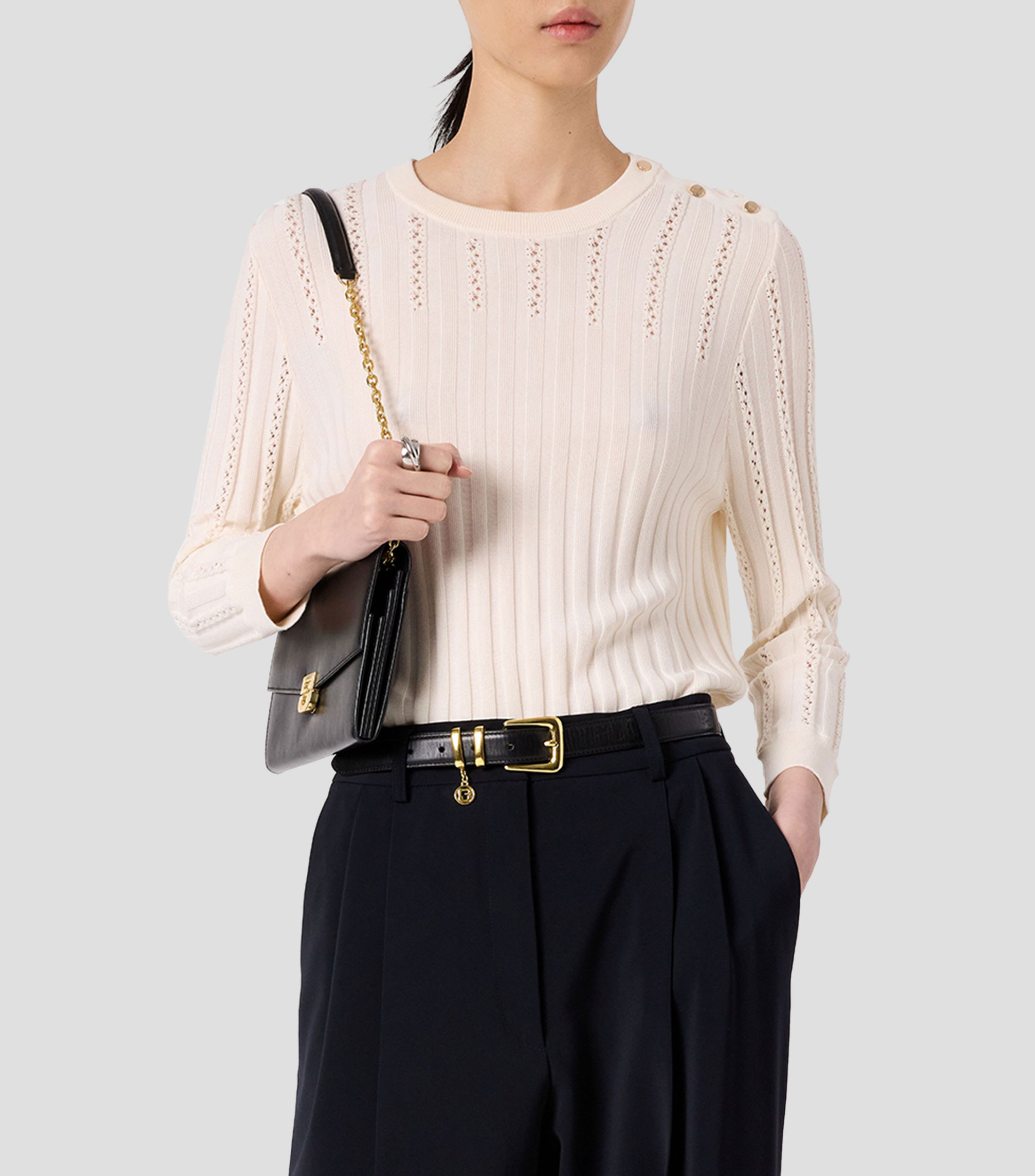 Suéter cuello redondo Mujer