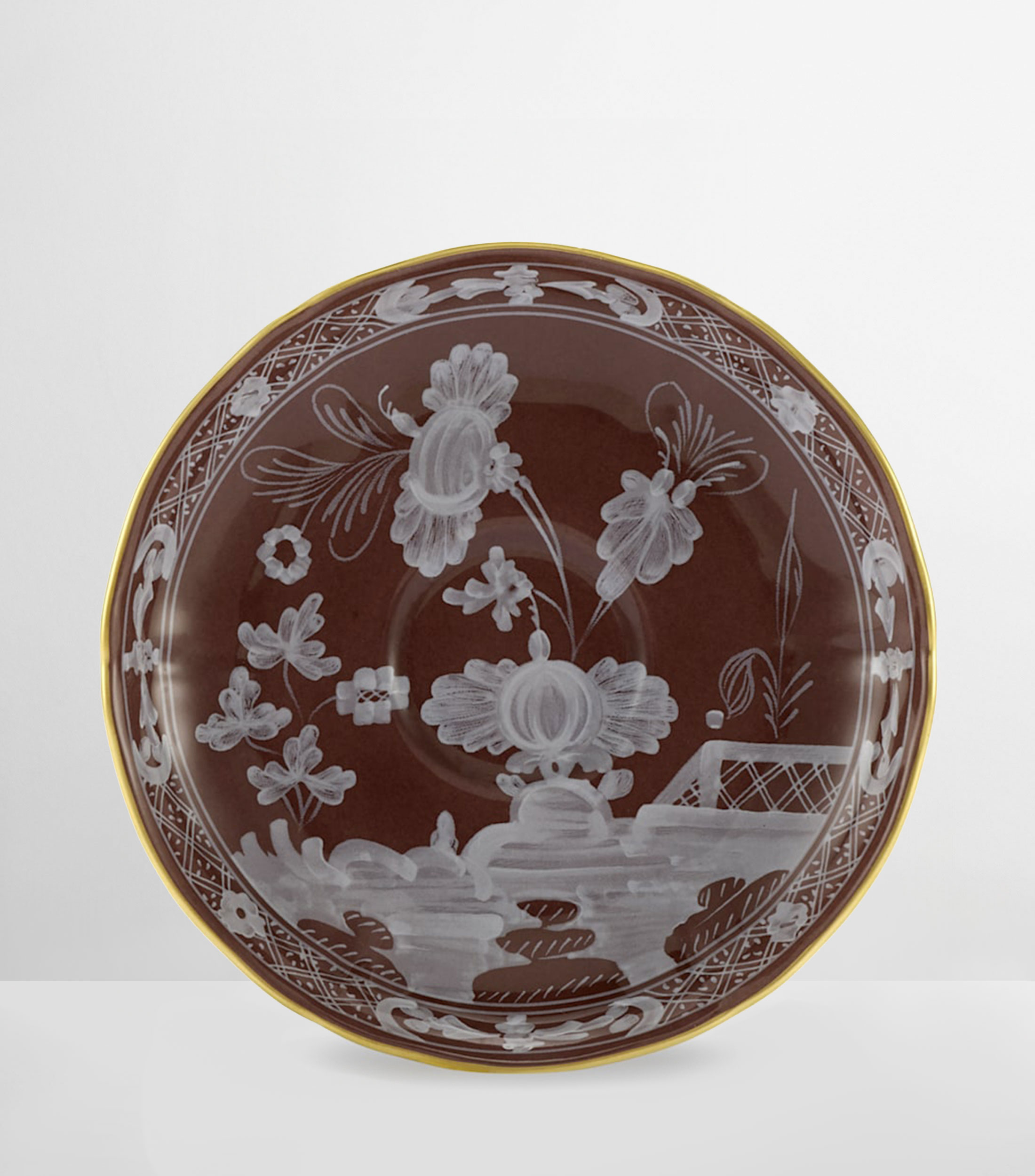 Plato para taza de café Oriente Italiano con flores