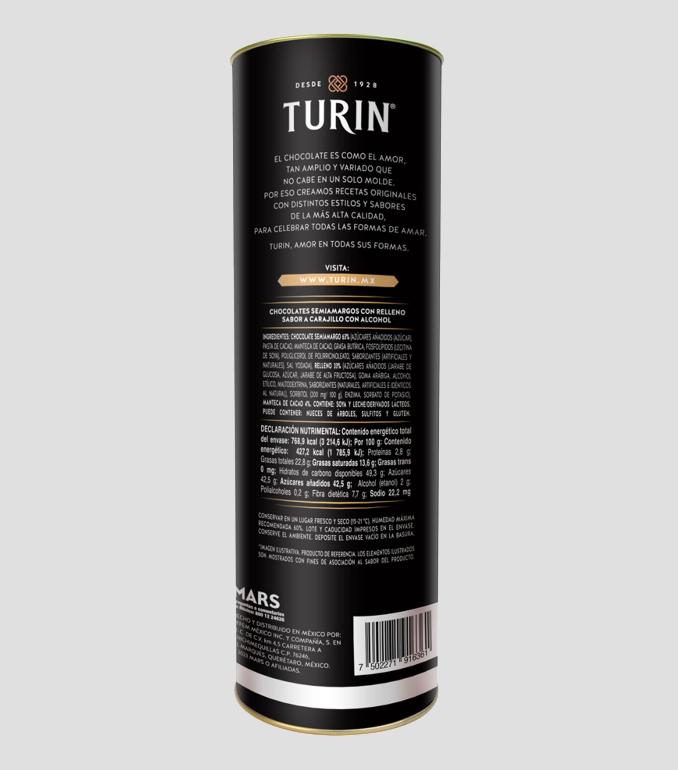Chocolates con licor Carajillo Tubo, 180 g