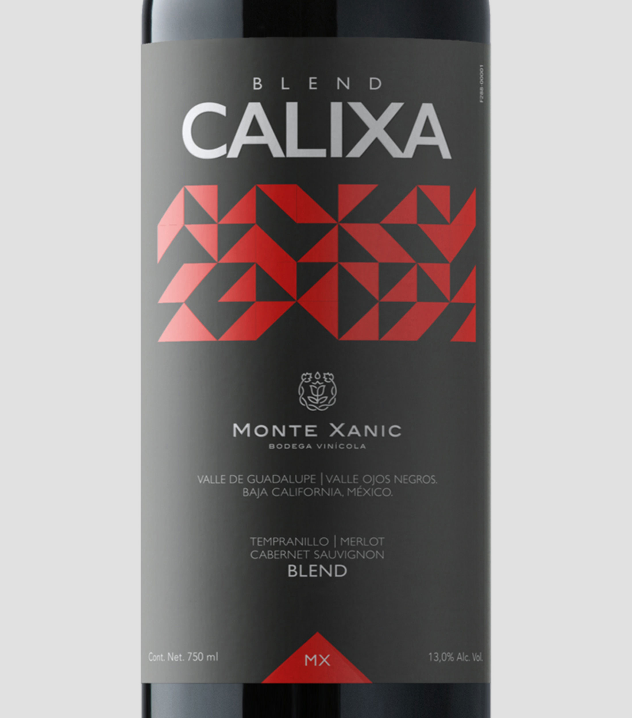 Vino Tinto Tempranillo-Merlot-Caberbet Sauvignon Calixa, México, 750 ml