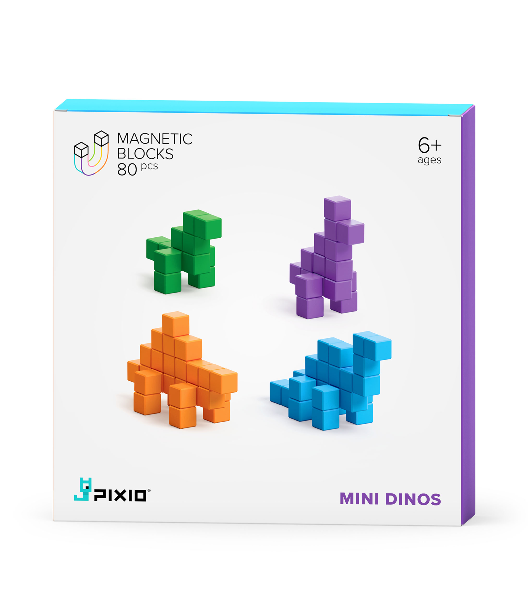 Playset Magnetic Blocks, Mini Dinos