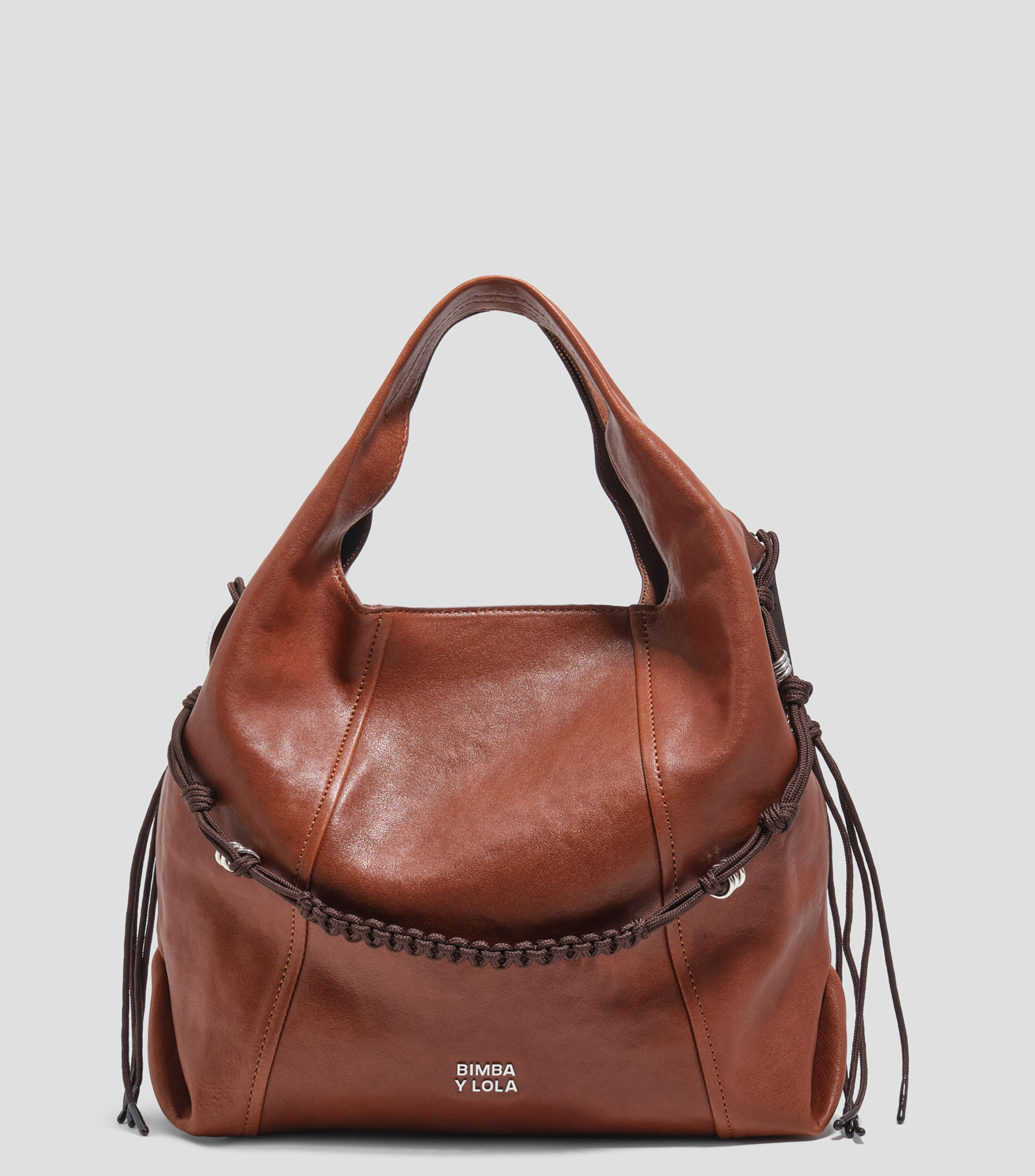 Bolso shoulder Paper mediano piel tostado oscuro Mujer