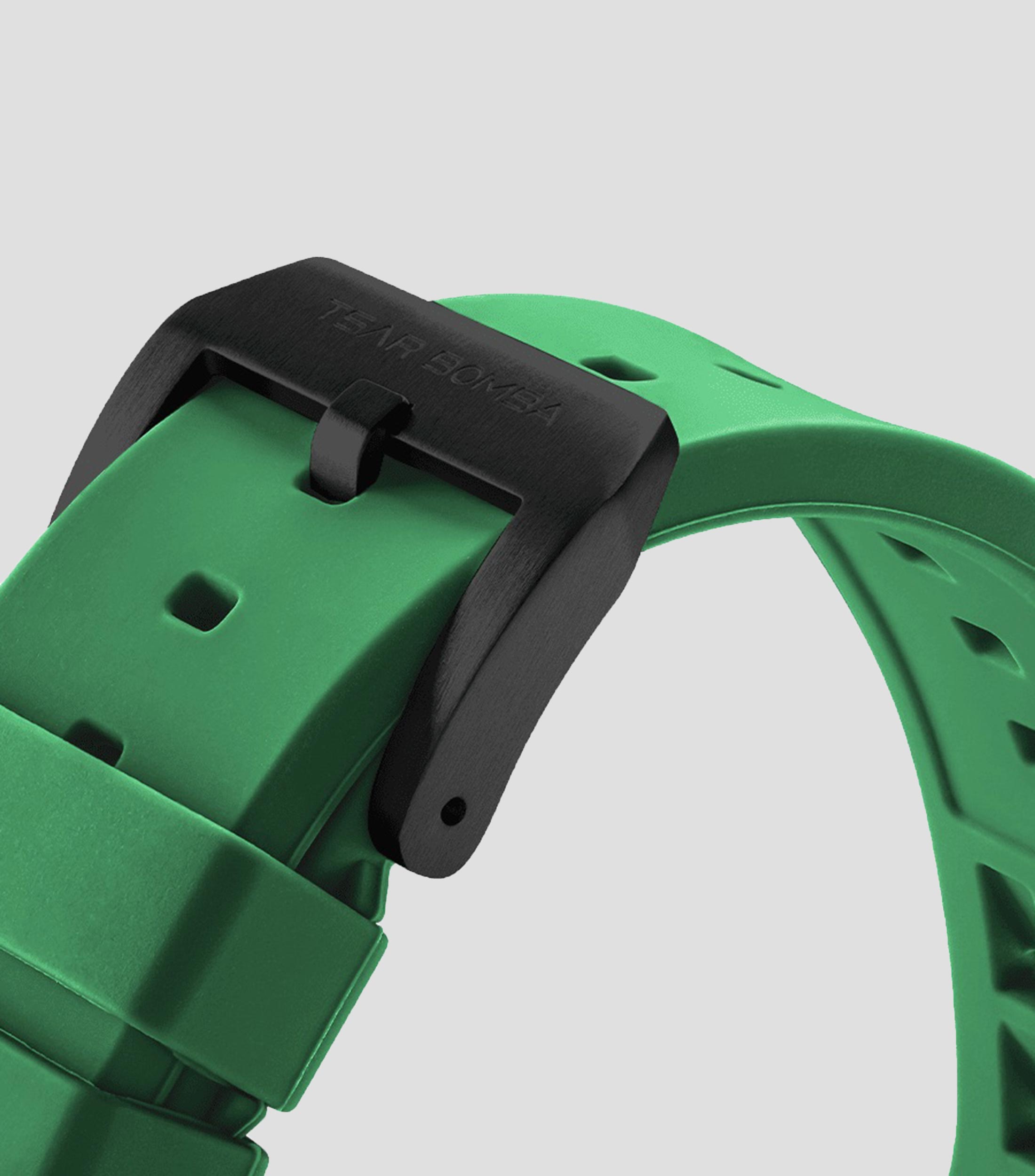 Extensible para reloj Atómica en caucho fluoro verde