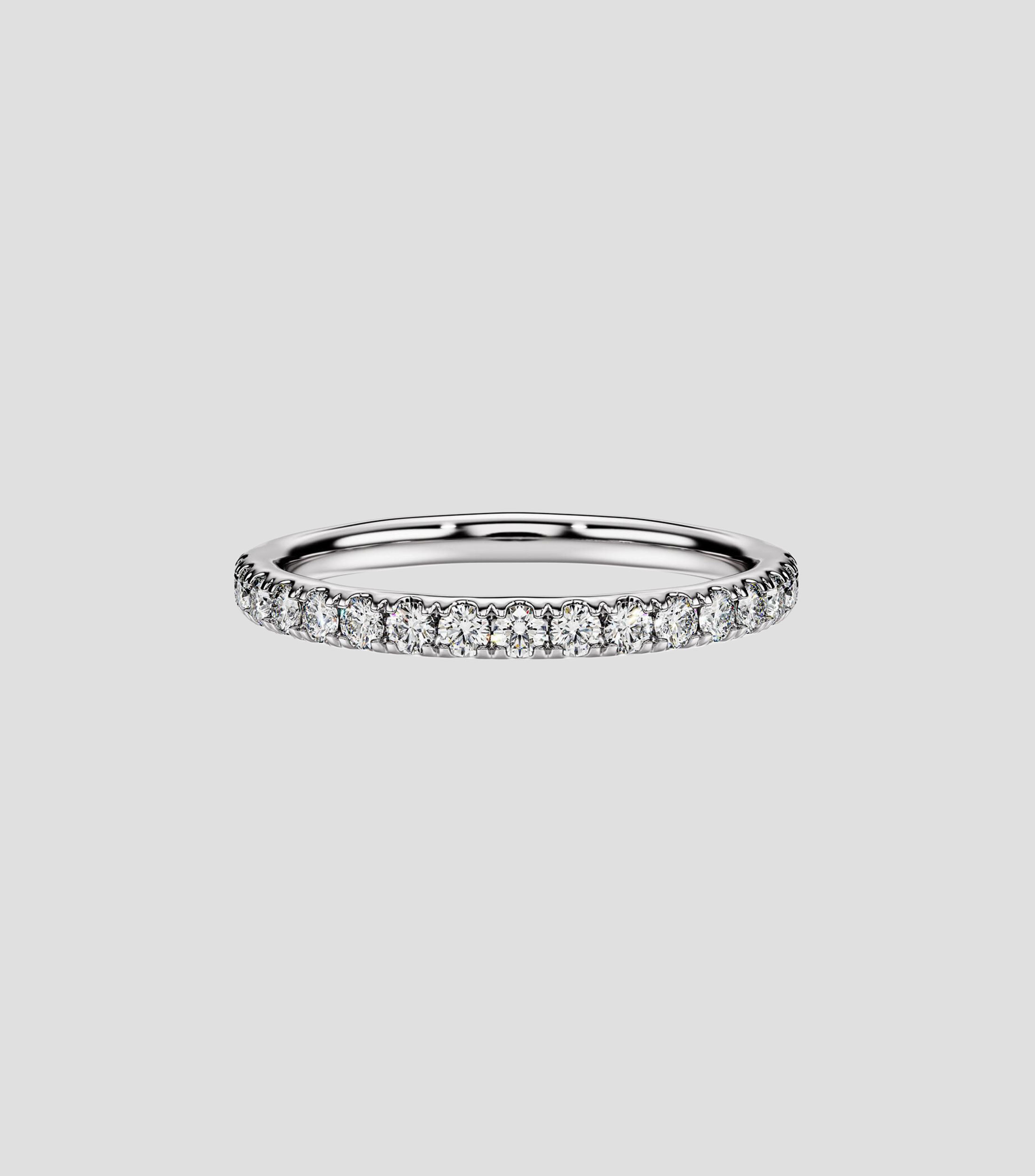 Anillo en plata con diamante Eternity Mujer, Talla 8