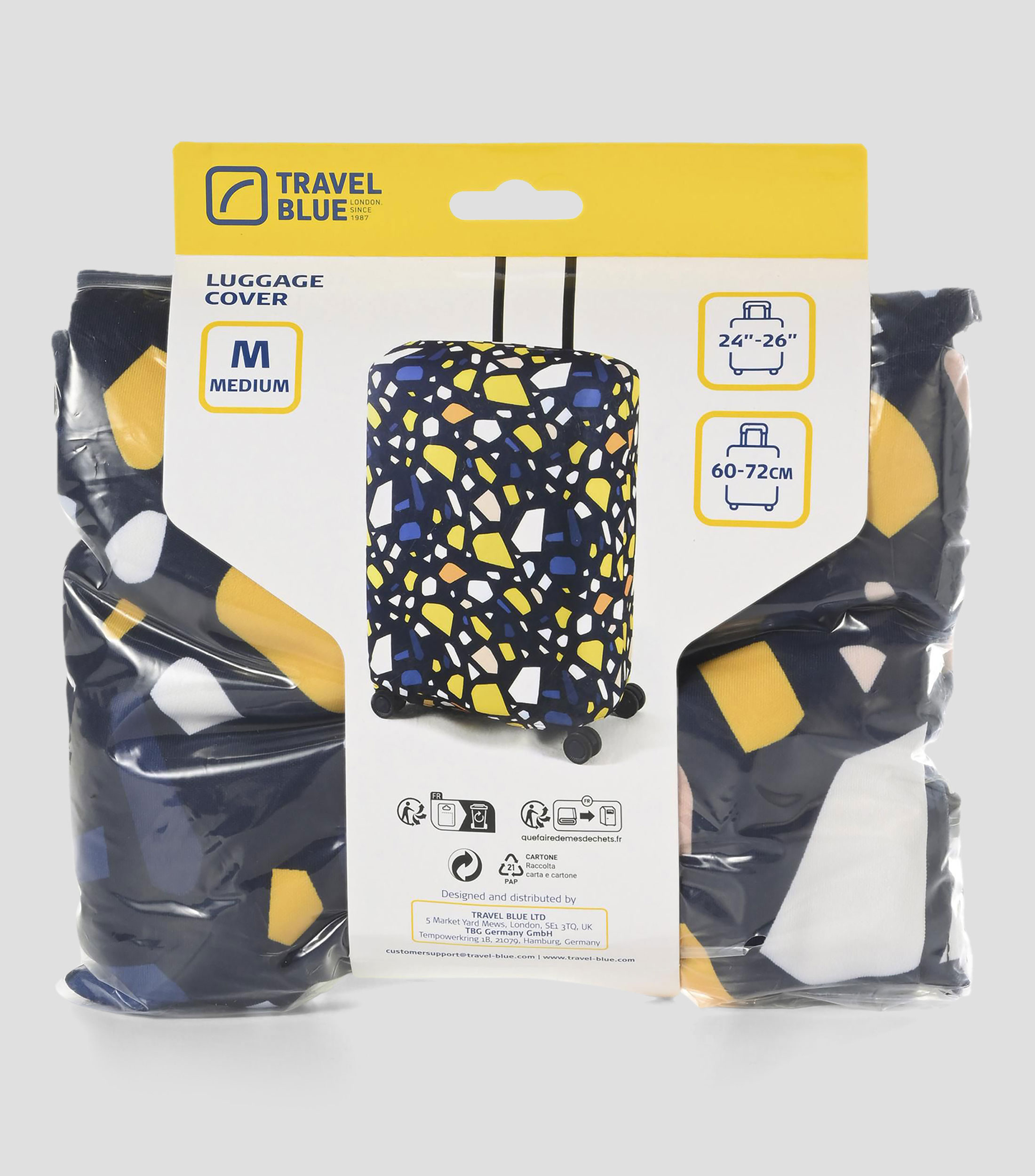 Funda para Maleta de Viaje Estampada Mediana