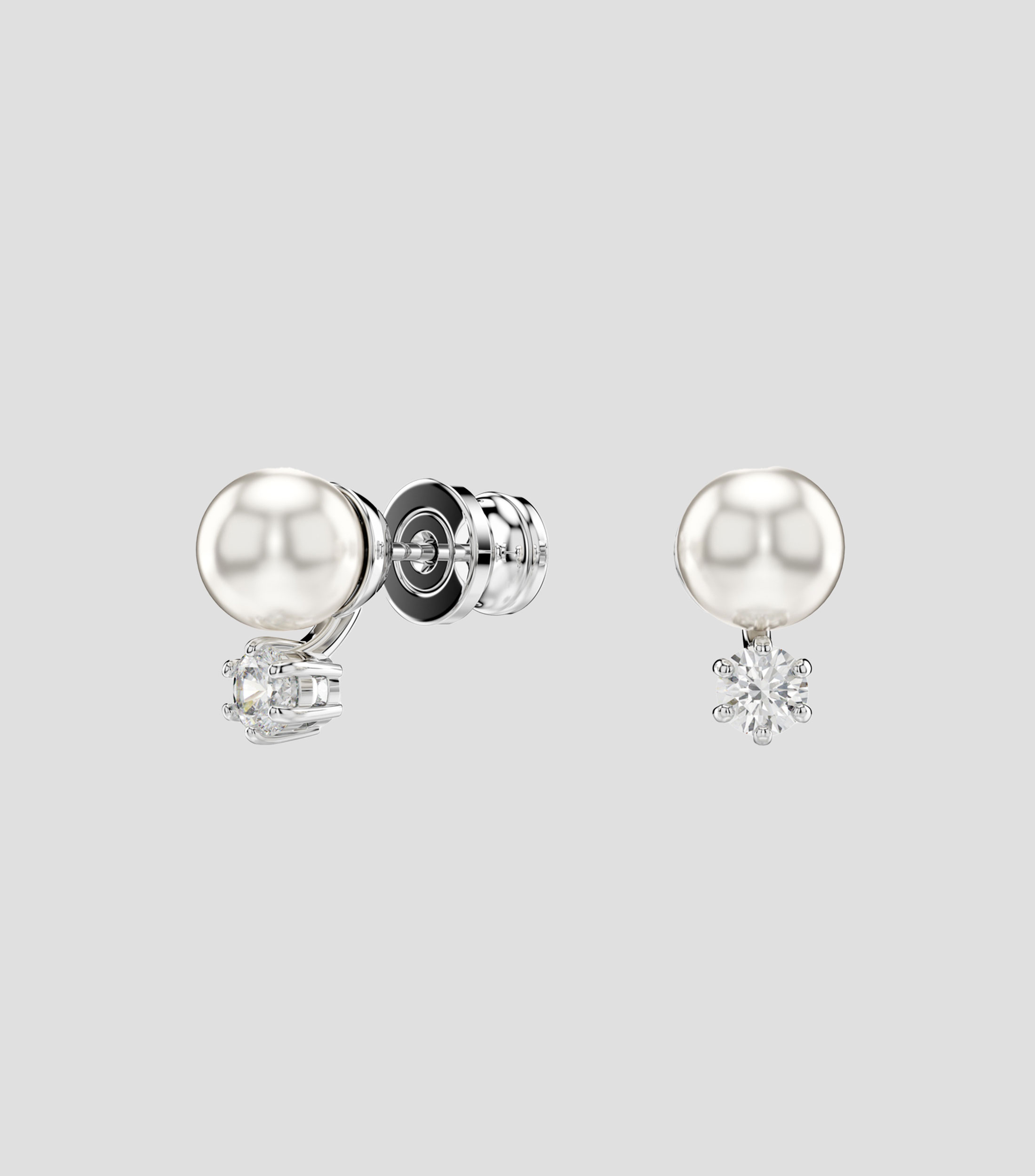 Pendientes Matrix con Crystal Pearl y Zirconia Swarovski Unisex