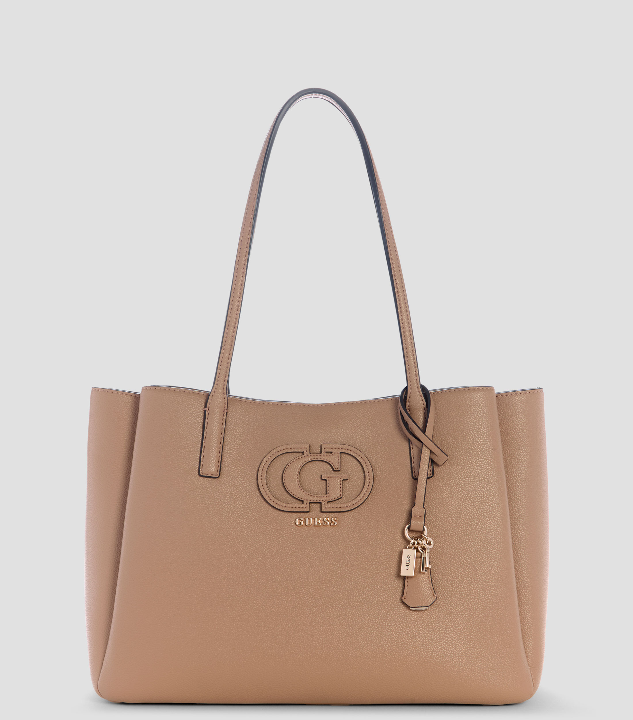 Bolsa tote lisa con detalle texturizado Mujer