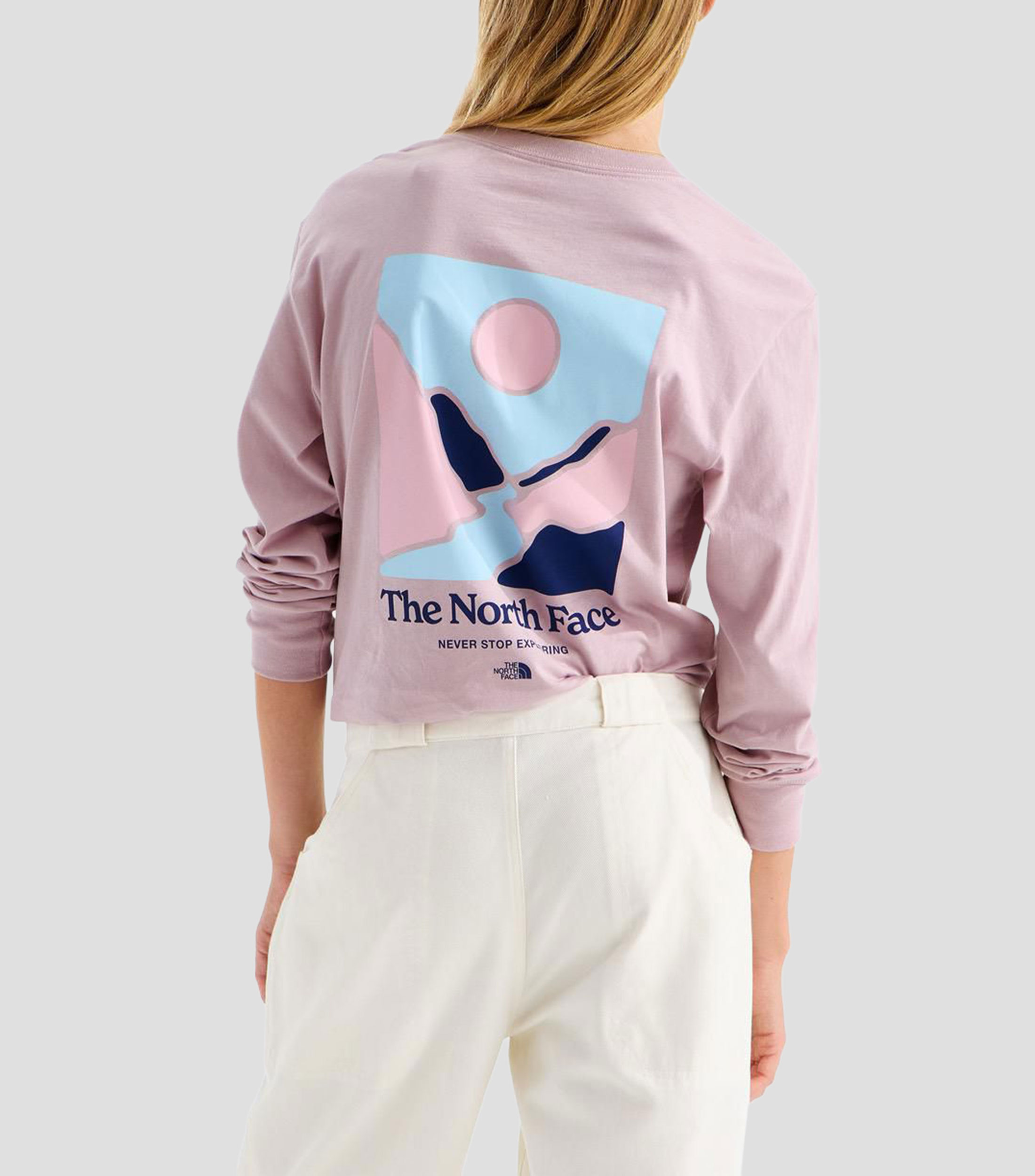 Playera cuello redondo manga larga diseño liso Evolution Mujer