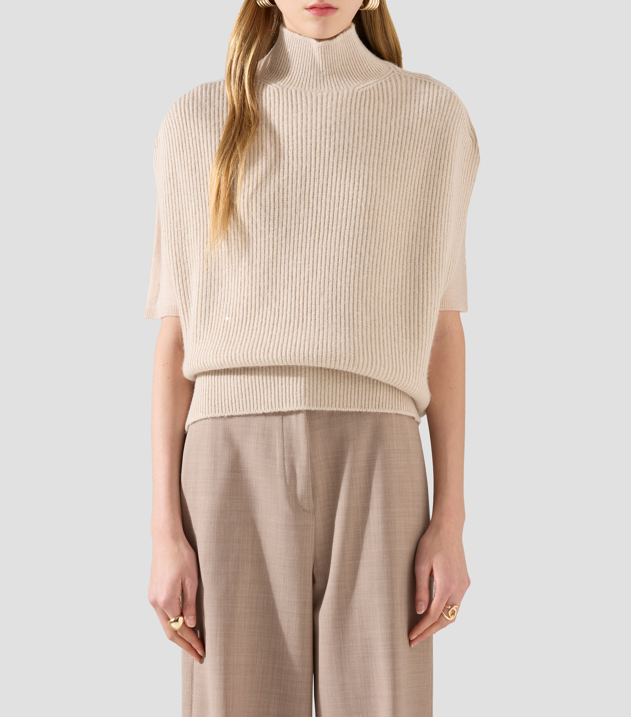 Chaleco cuello alto Mujer